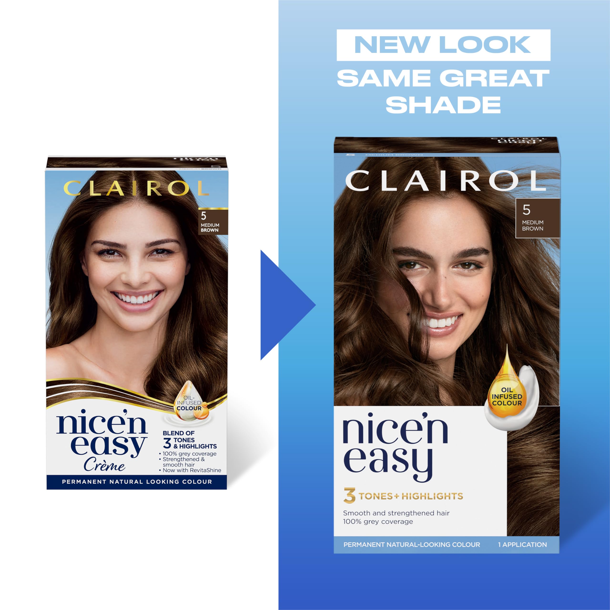 Clairol Nice'n Easy Permanent Hair Dye Crème - Oil Infused, Natural Looking Color 8