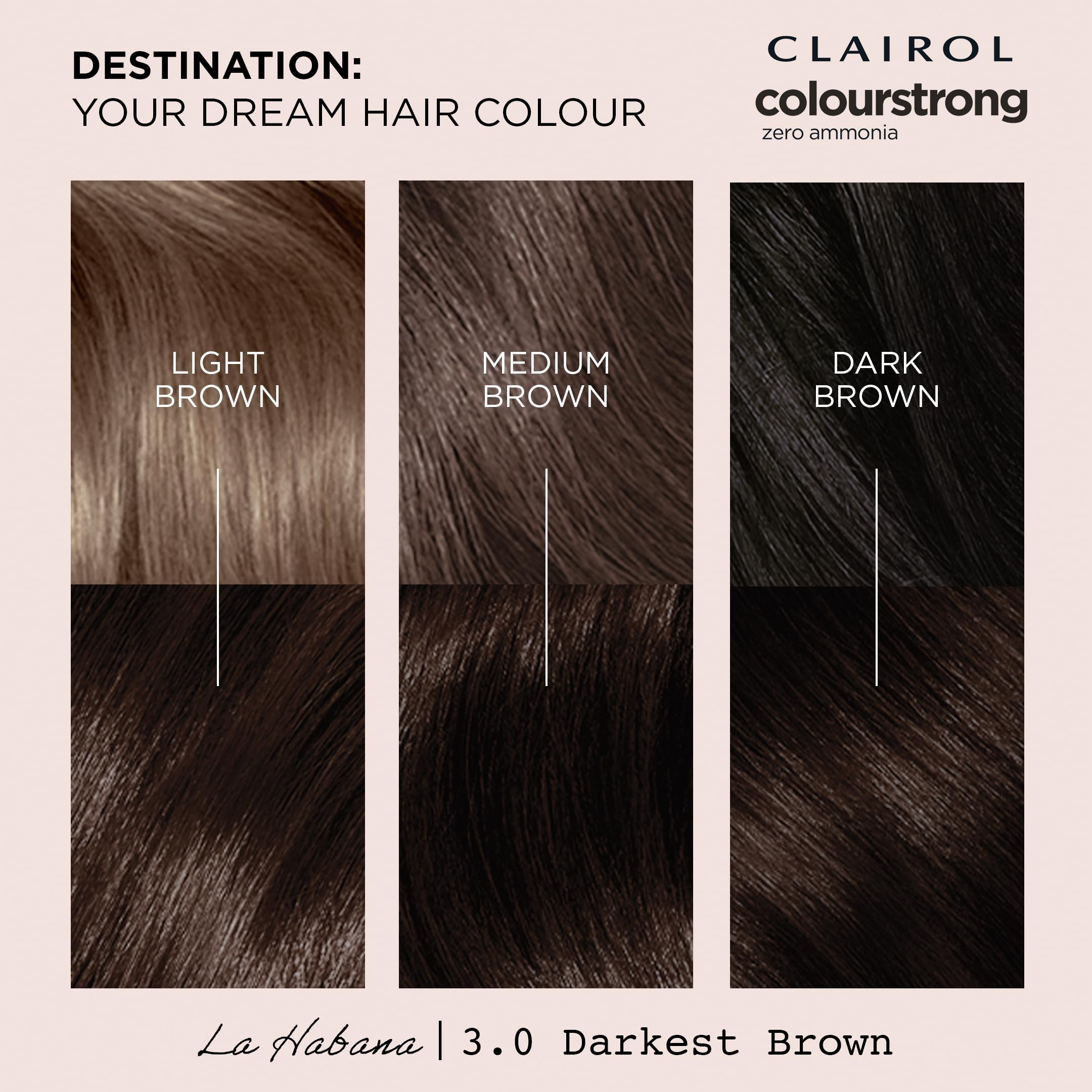 Clairol Colour Strong Permanente Haarfarbe – 3.0 Dunkelbraun