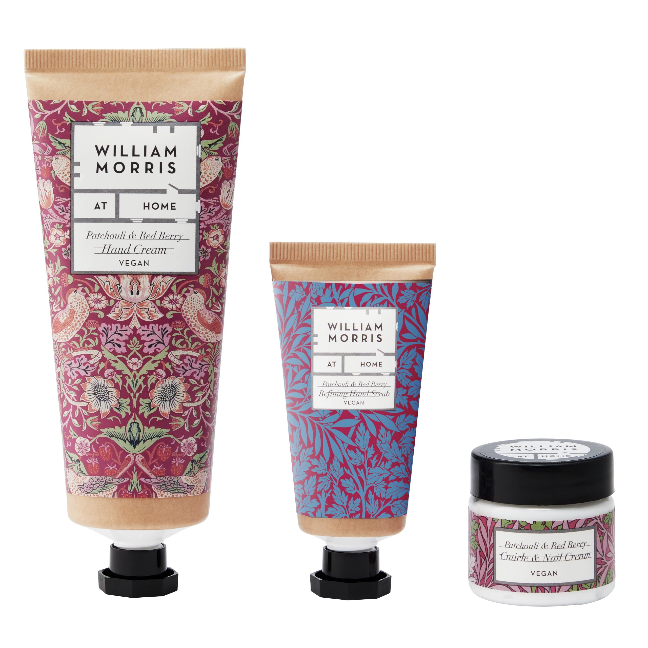 William Morris At Home Hand Care Set: Hand Cream, Hand Scrub & Nail Cream