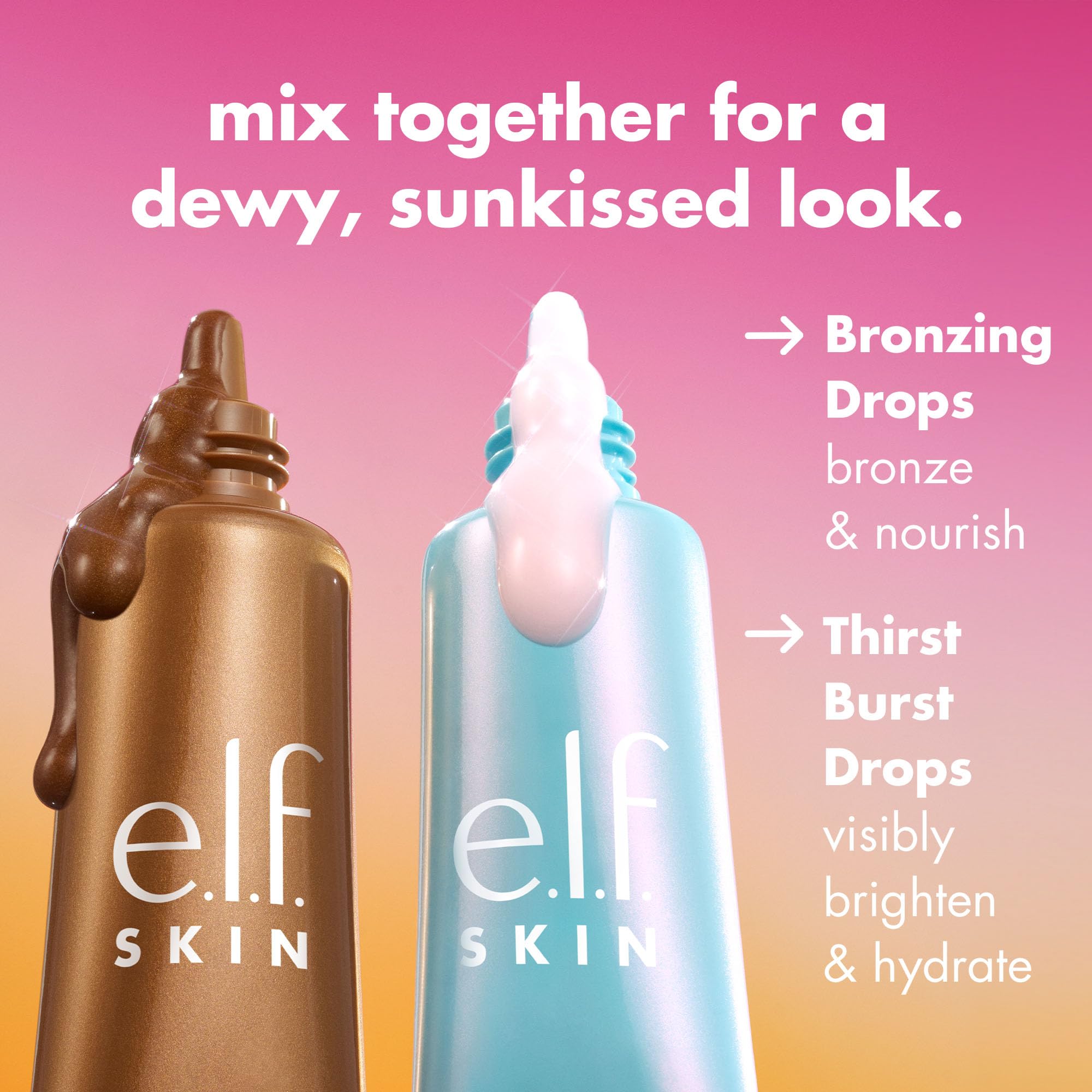 e.l.f. The Hottest Drops Duo: Holy Hydration Thirst Burst & Bronzing Drops Travel Set 5