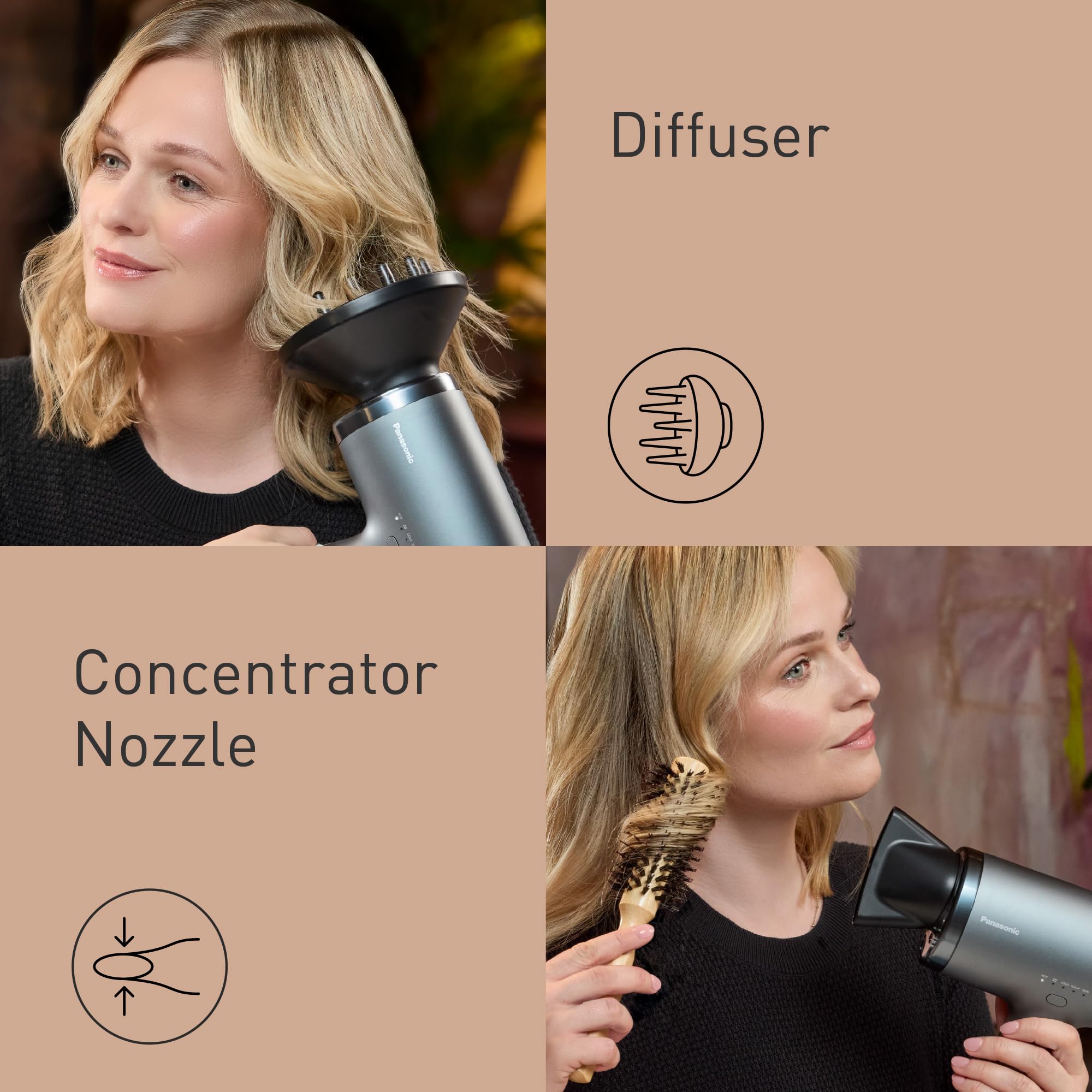 Panasonic EH-NA9N-H895 Hair Dryer with Diffuser: nanoe, Mineral Ions, Anti-Damage, 1600W 6
