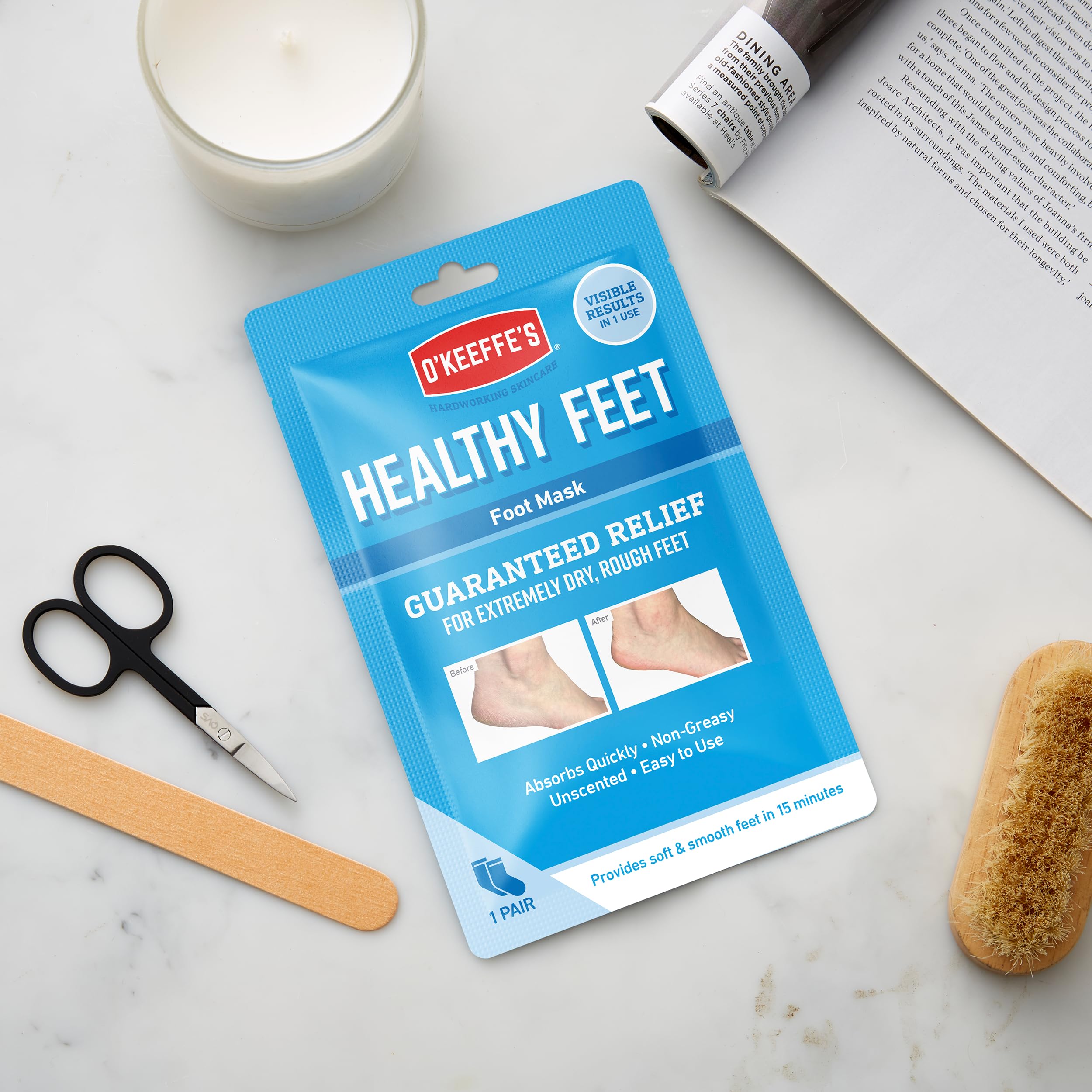 O’Keeffe’s Healthy Feet Intensive Moisturising Foot Mask for Dry, Rough Feet 6