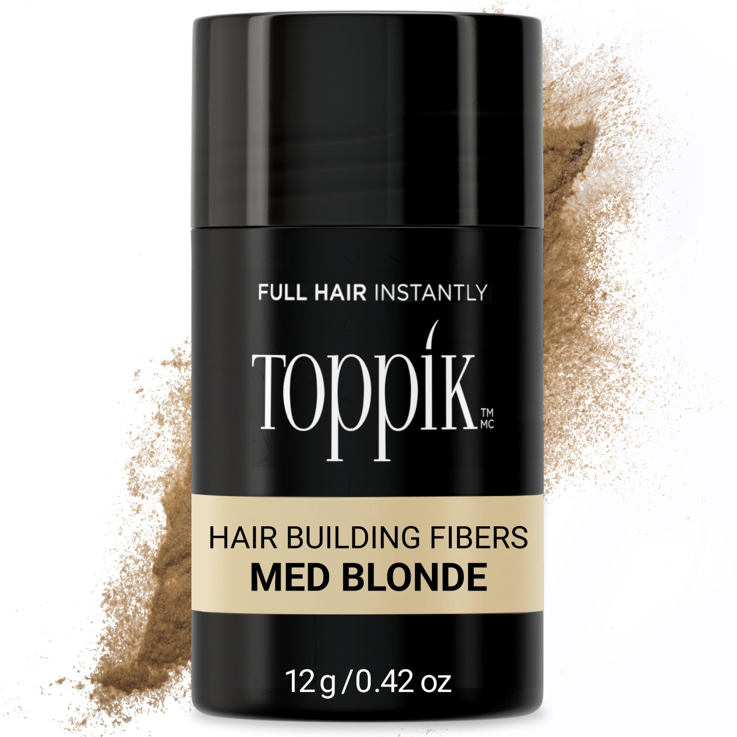 TOPPIK Hair Building Fibres Powder for Thicker-Looking Hairline and Crown