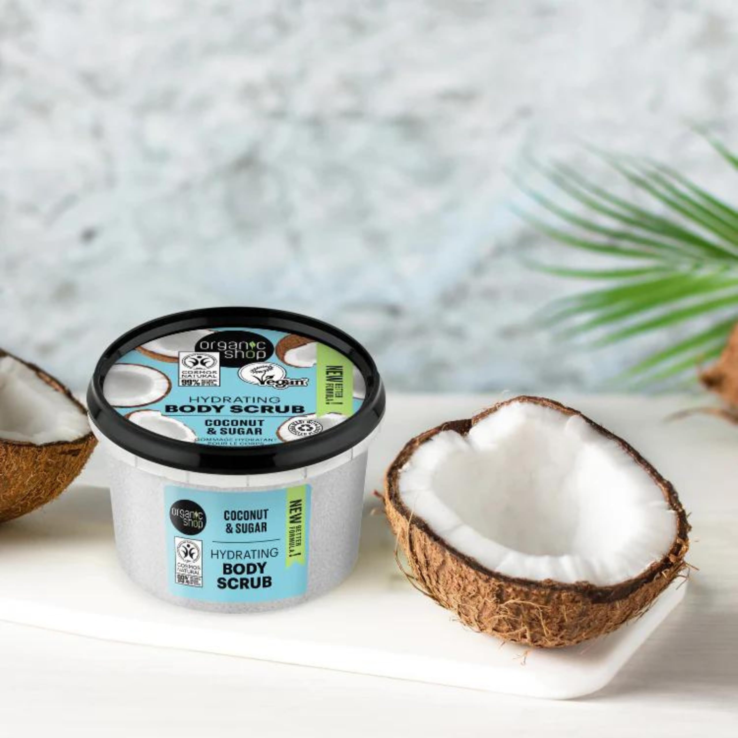 Organic Shop Hydrating Coconut Body Scrub with Natural Sugar and Coconut Oil (250ml) 5