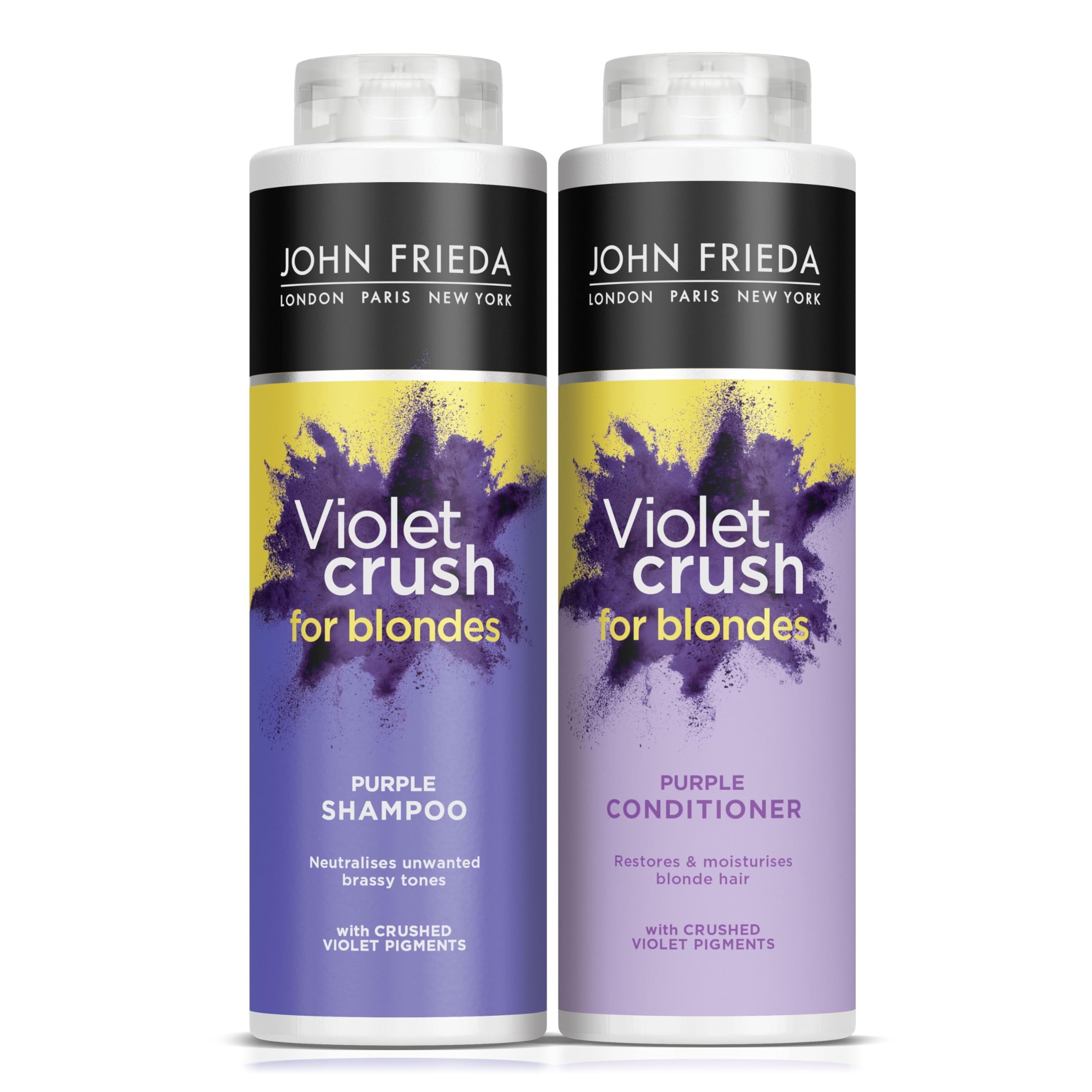 John Frieda Violet Crush Lila Shampoo und Lila Spülung Set, 2 x