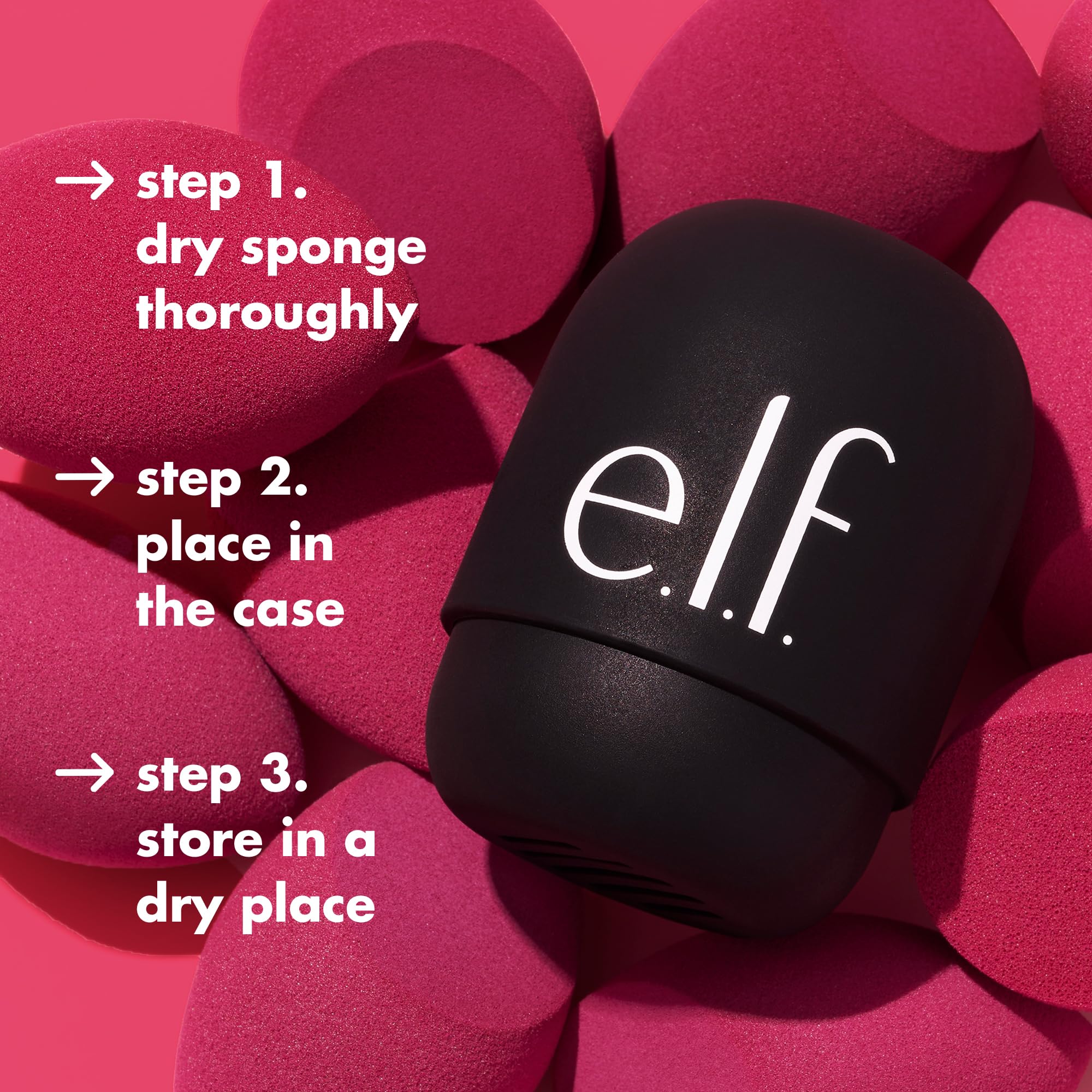 e.l.f. Safe Travels Silicone Sponge Case for On-The-Go Beauty Sponge Protection 3