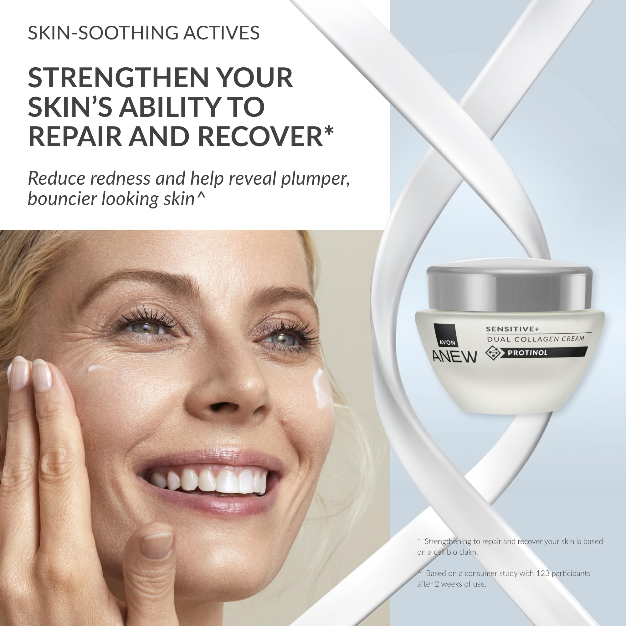 Avon Anew Sensitive+ Dual Collagen Cream with Protinol™ Technology for Fine Lines