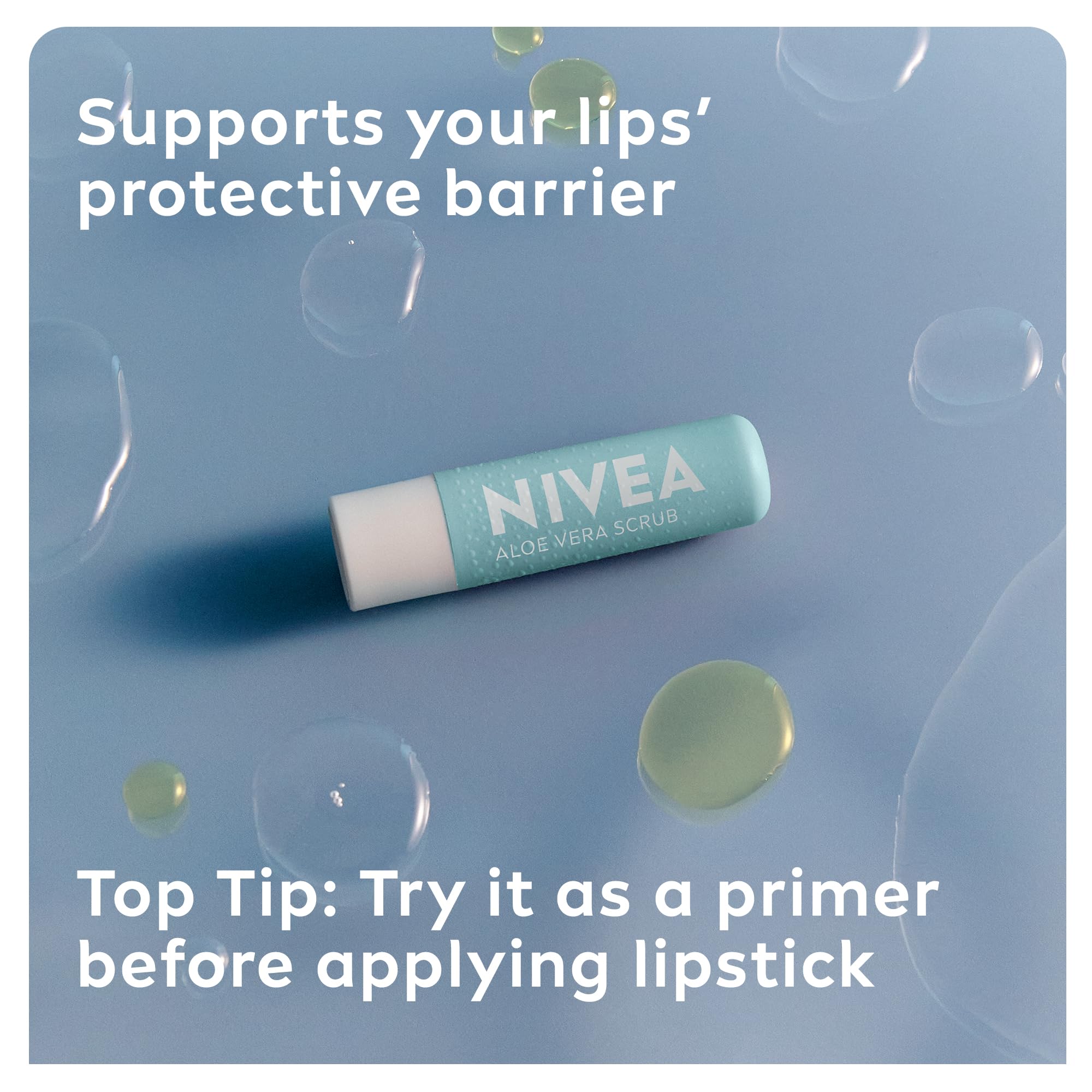 NIVEA 2in1 Aloe Vera Lip Scrub (4.8g) with Vitamin E for Deep Moisture 3