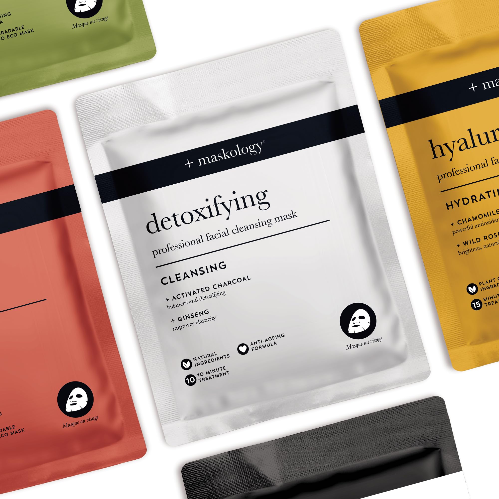 MASKOLOGY Detoxifying Professional Sheet Bubble Mask with Activated Charcoal - Pack of 1 8