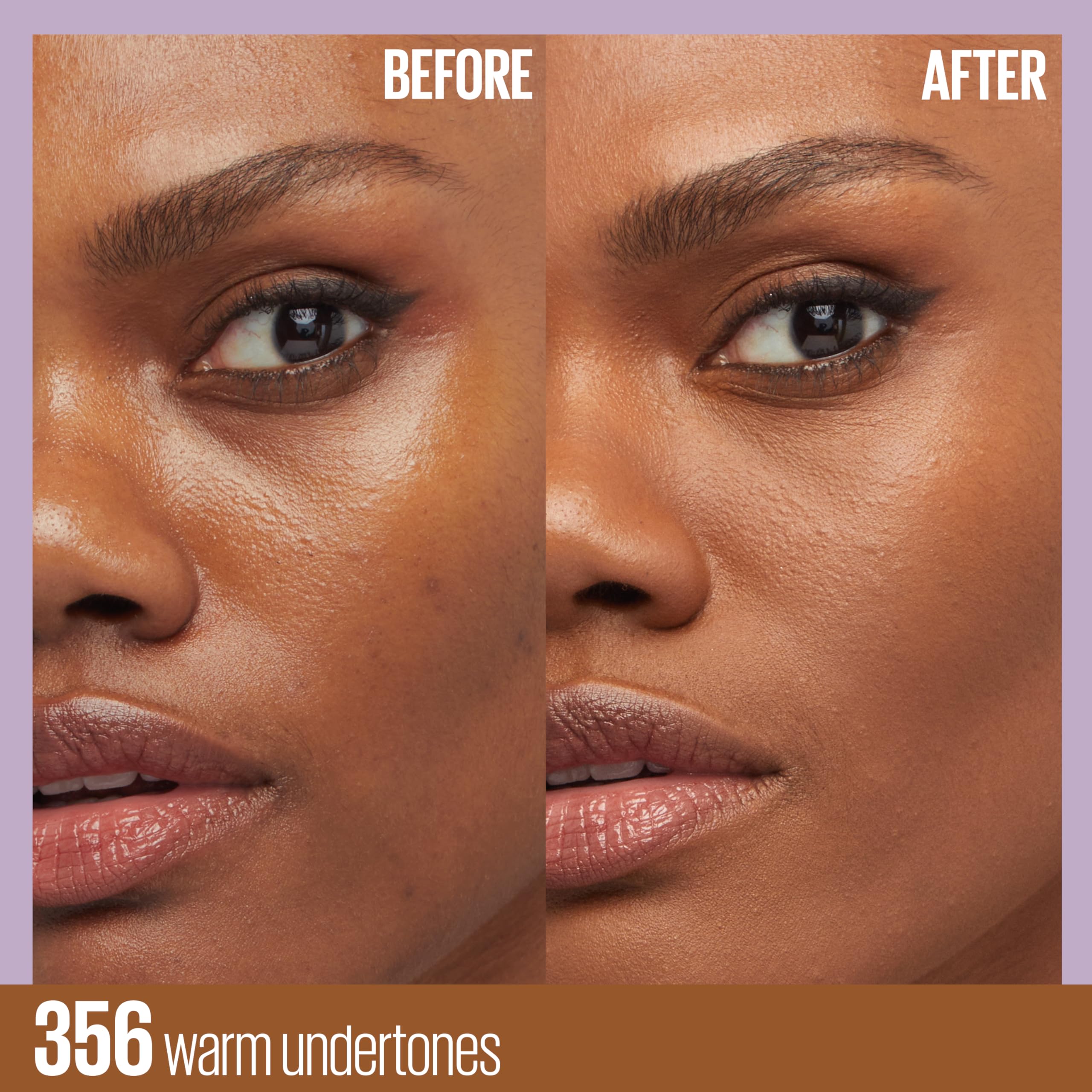 Maybelline New York Super Stay Lumi-Matte Foundation 30HR Wear, Medium-Full Coverage, Shade 356 3