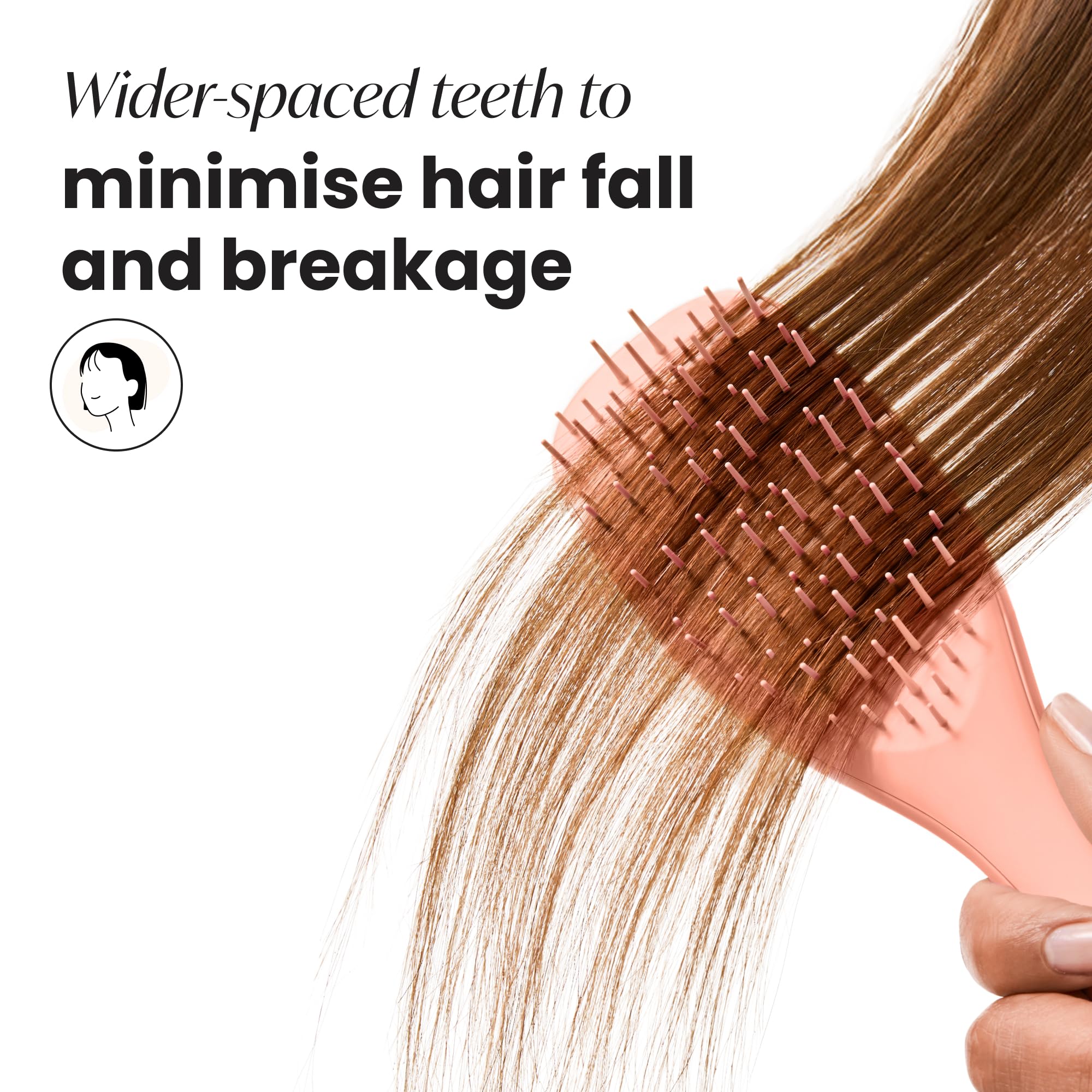 Tangle Teezer Extra Gentle Ultimate Detangler Hairbrush for Wet & Dry Hair - Saffron 3