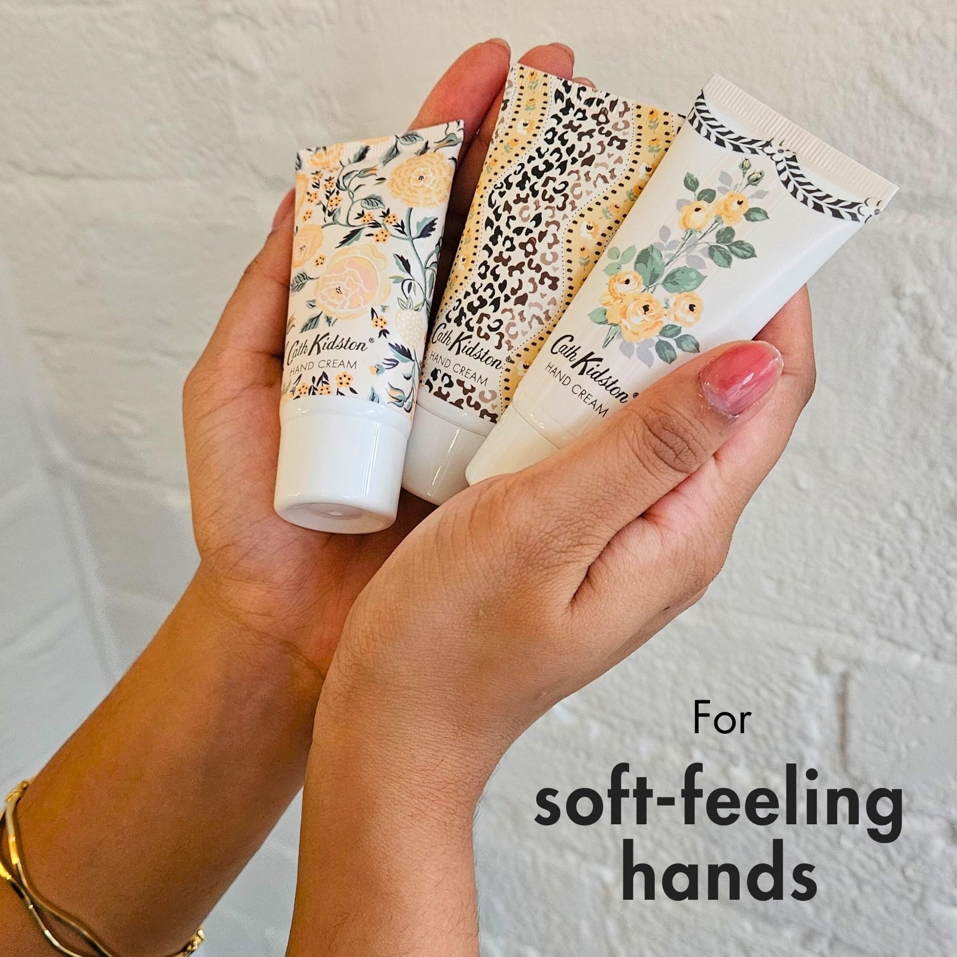 Cath Kidston Handcreme-Trio (3 x 30 ml), Feuchtigkeitscreme, Sheabutter, Orangenblüten