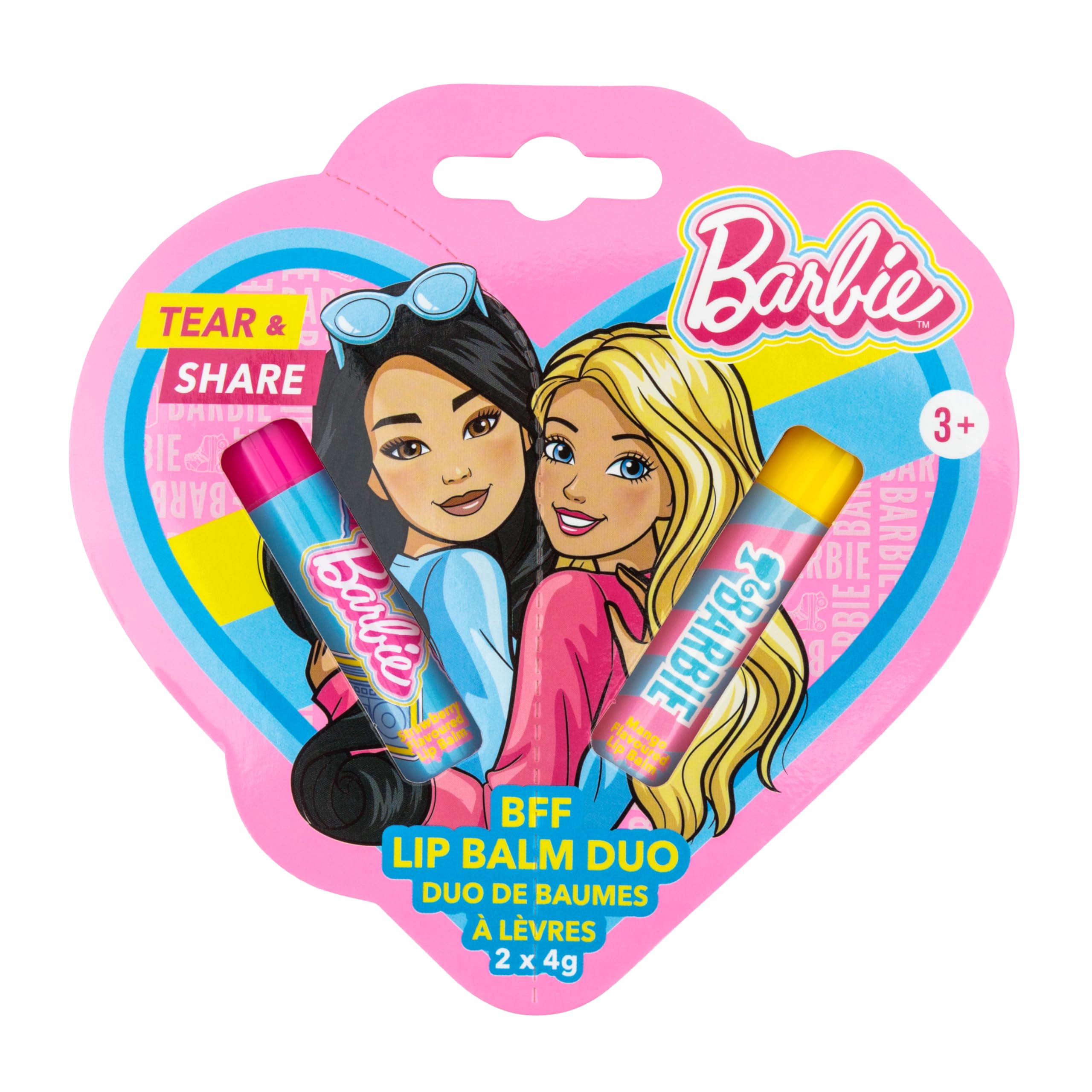 Barbie BFF Children's Lip Balm Duo - Strawberry & Mango Scents - 2 x 4g