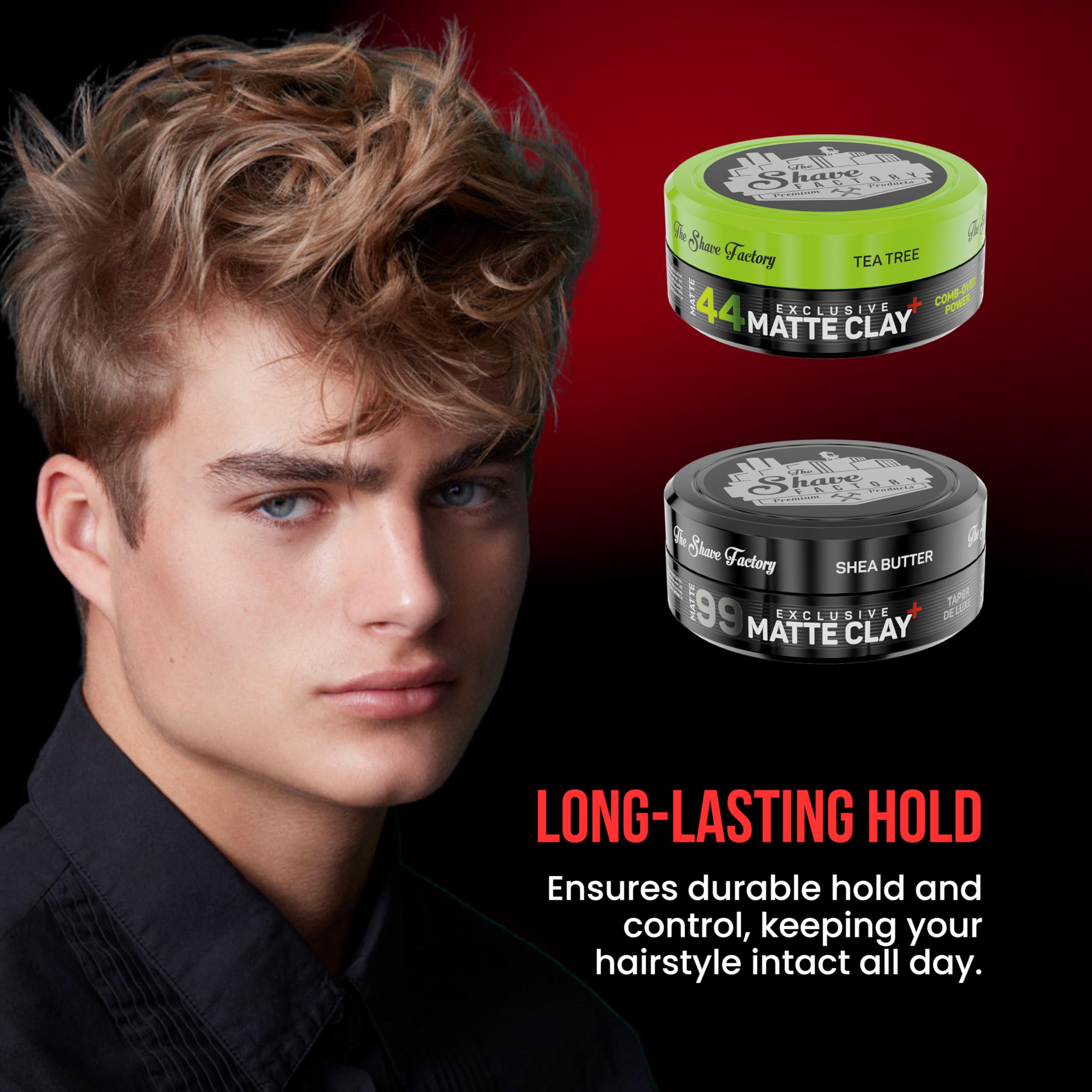 The Shave Factory Exclusive Matte Clay 150ml - 99 Taper De Luxe with Shea Butter 3