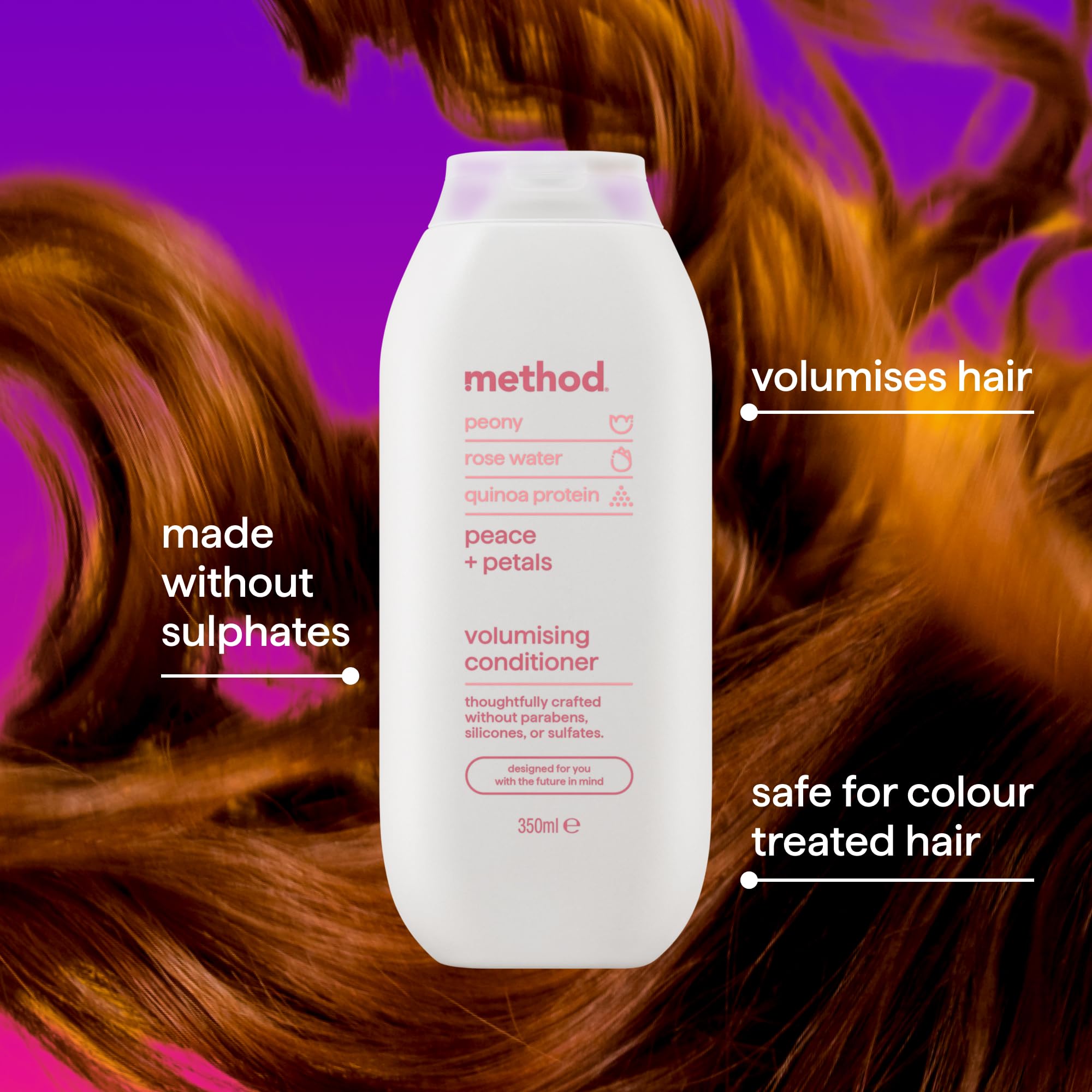 Method Volumising Conditioner, Peace and Petals with Peony, Rose Water & Quinoa 4