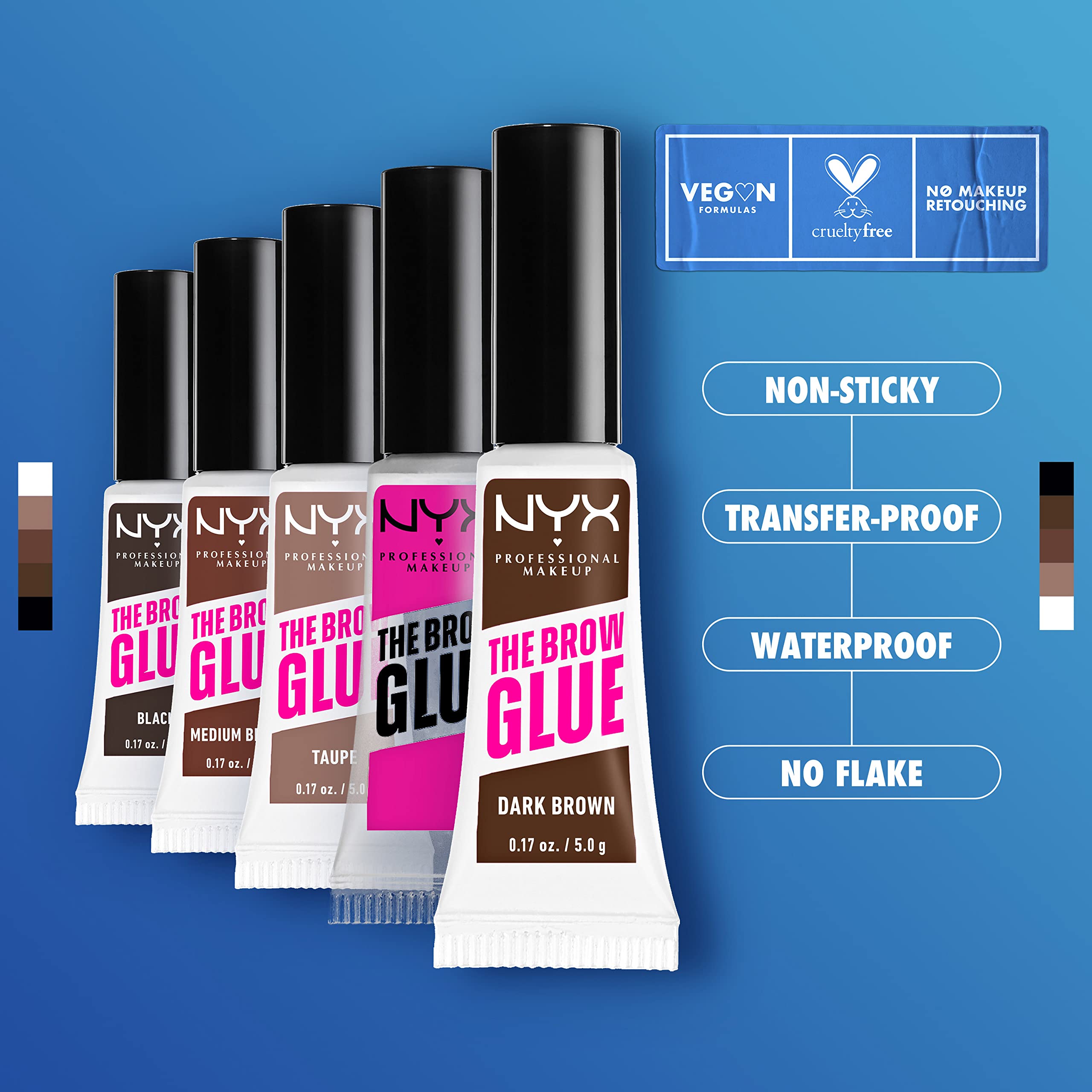 NYX Professional Makeup The Brow Glue Tinted Eye Brow Gel for Laminated Brow Look with 24 Hour Extreme Hold 4