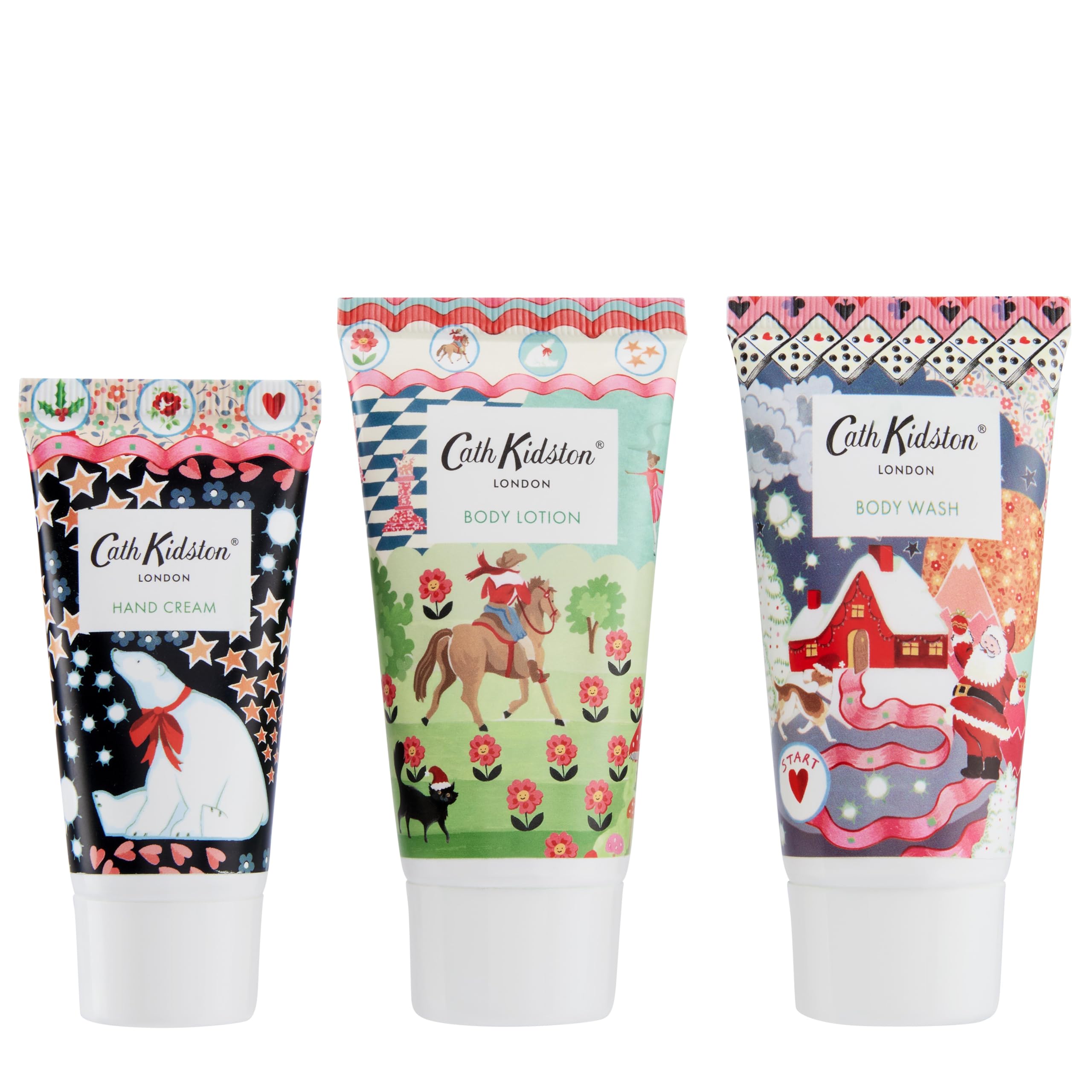 Cath Kidston Red Berry & Cedar Festive Body Care Gift Set with Balm and Cards