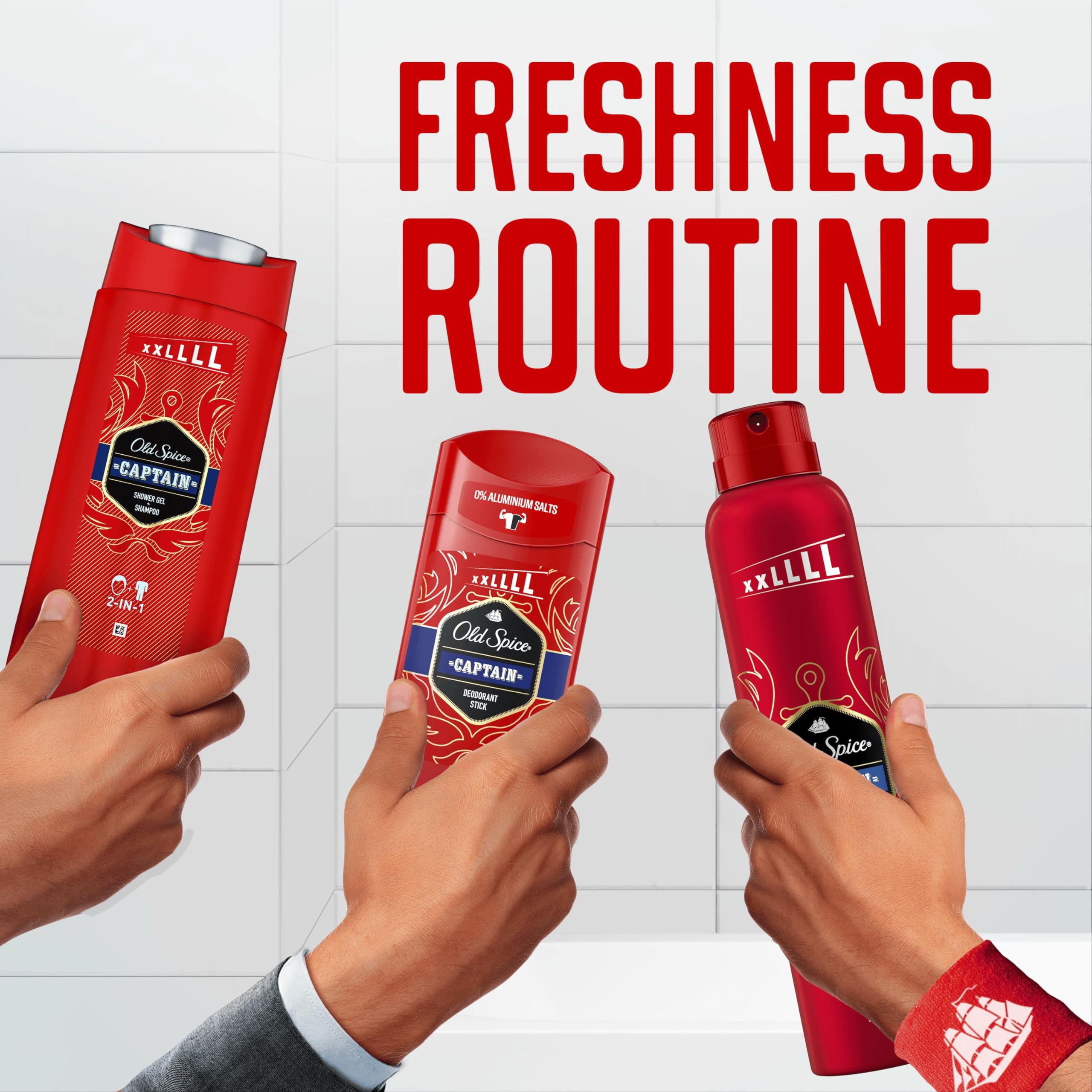 Old Spice Captain 3-in-1 Duschgel &amp; Shampoo für Männer, 675 ml, langanhaltend frisch 6