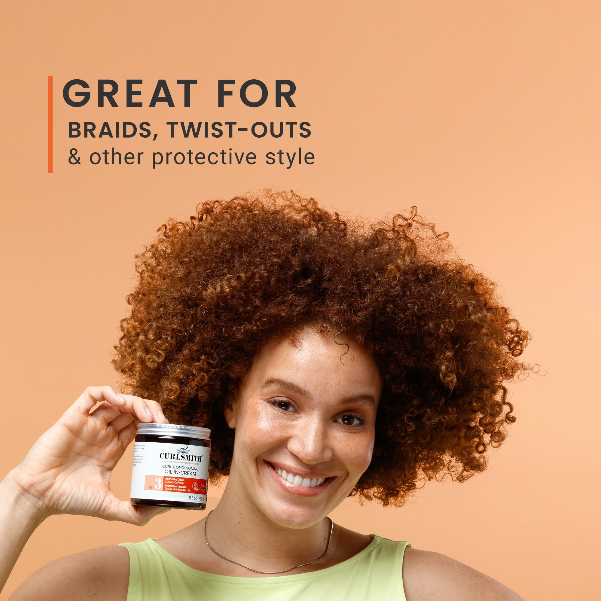 Curlsmith Curl Conditioning Oil in Cream - Vegan Leave-in Conditioner for Curly/Coily Hair (237ml) 4