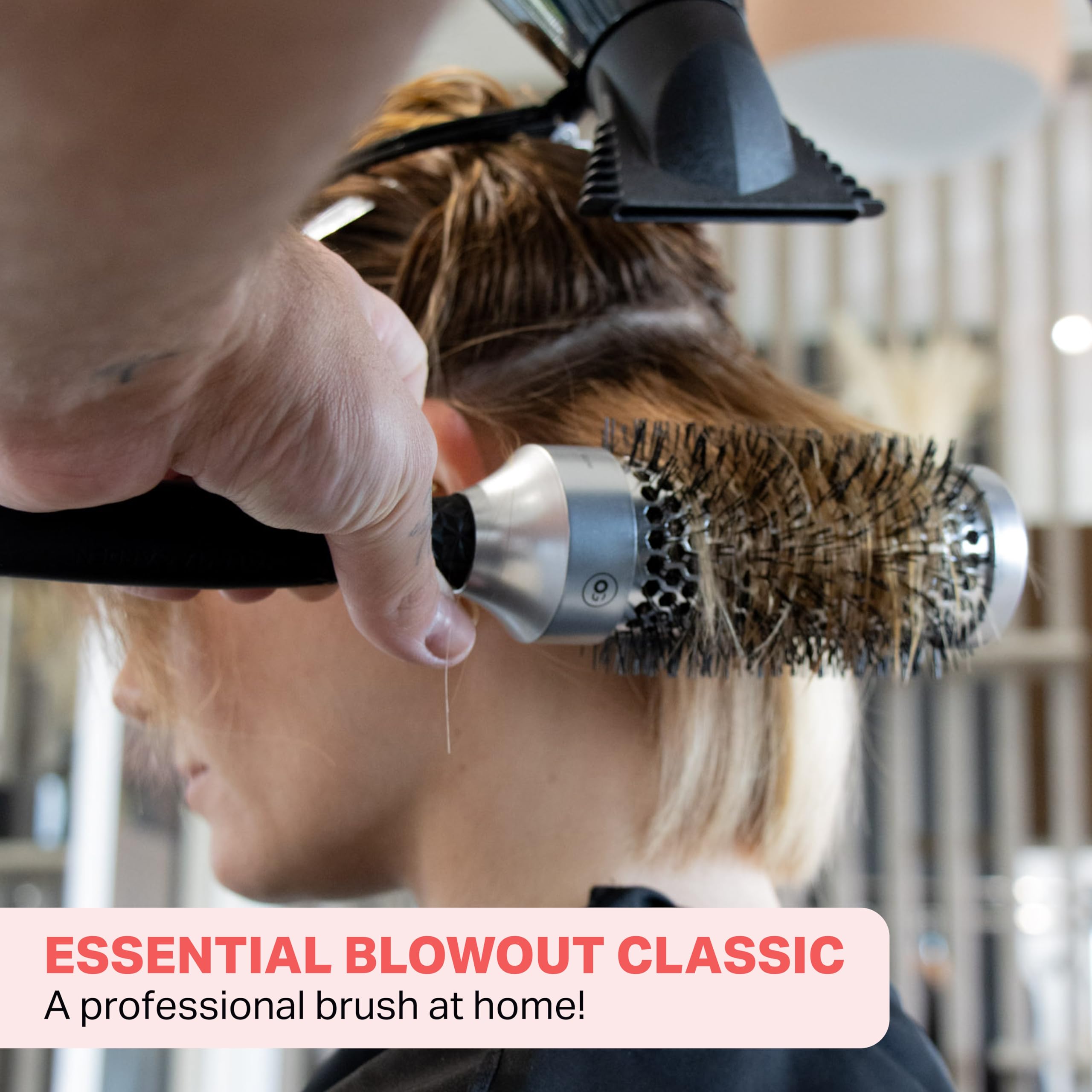 Olivia Garden Essential Blowout Classic Brush - Size 45 - Silver, Fast Drying 6