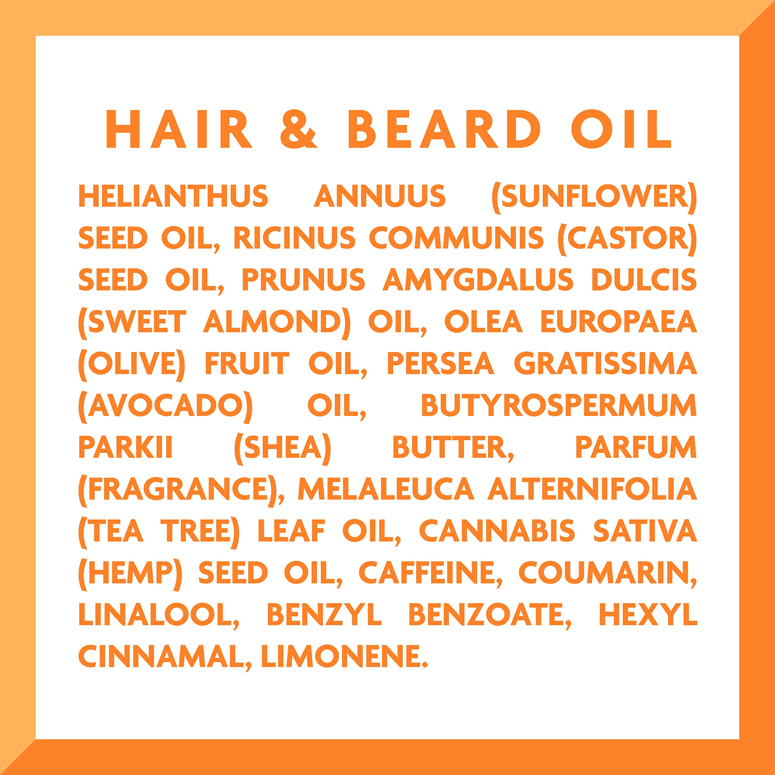 Cantu Men's Hair & Beard Oil 100ml with Caffeine, Hemp Seed Oil & Tea Tree 9