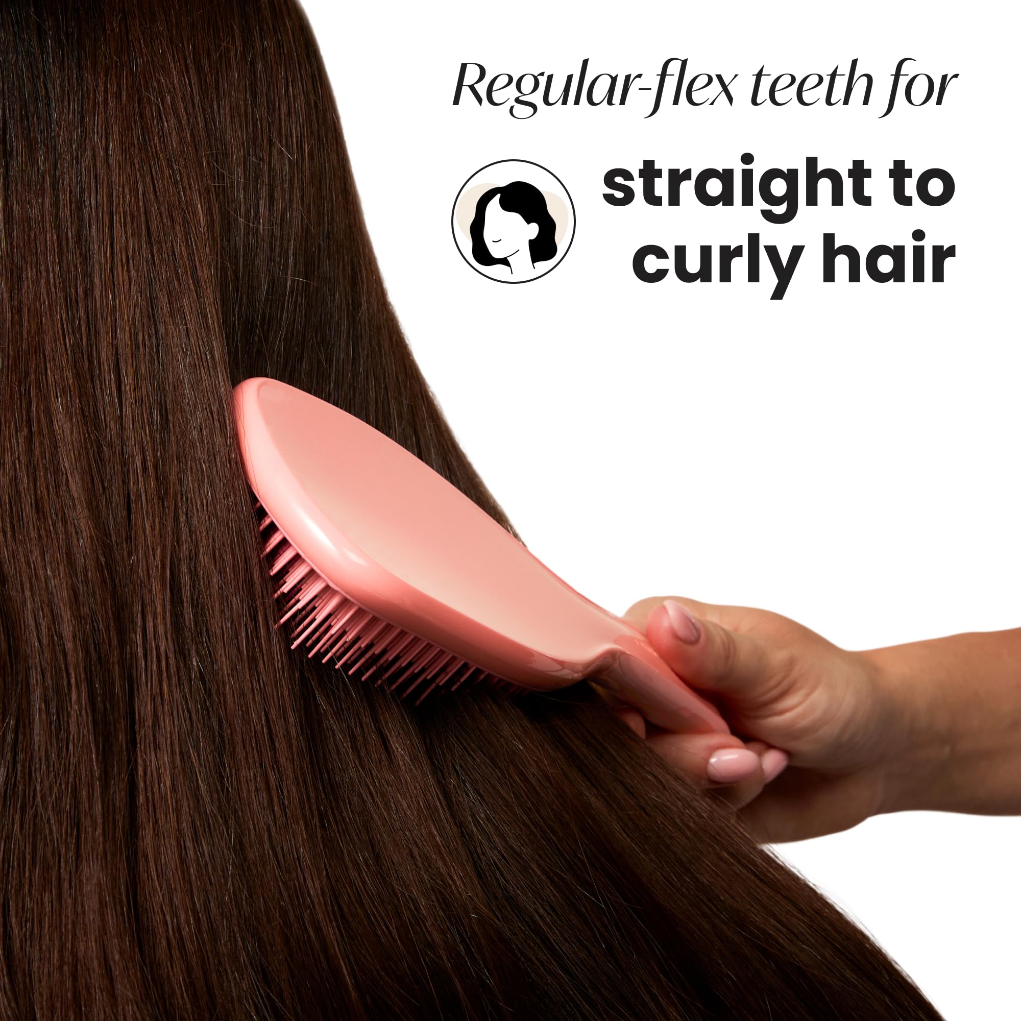 Tangle Teezer Large Ultimate Detangler Hairbrush - Peach Glow - For Thick, Curly & Long Hair 3