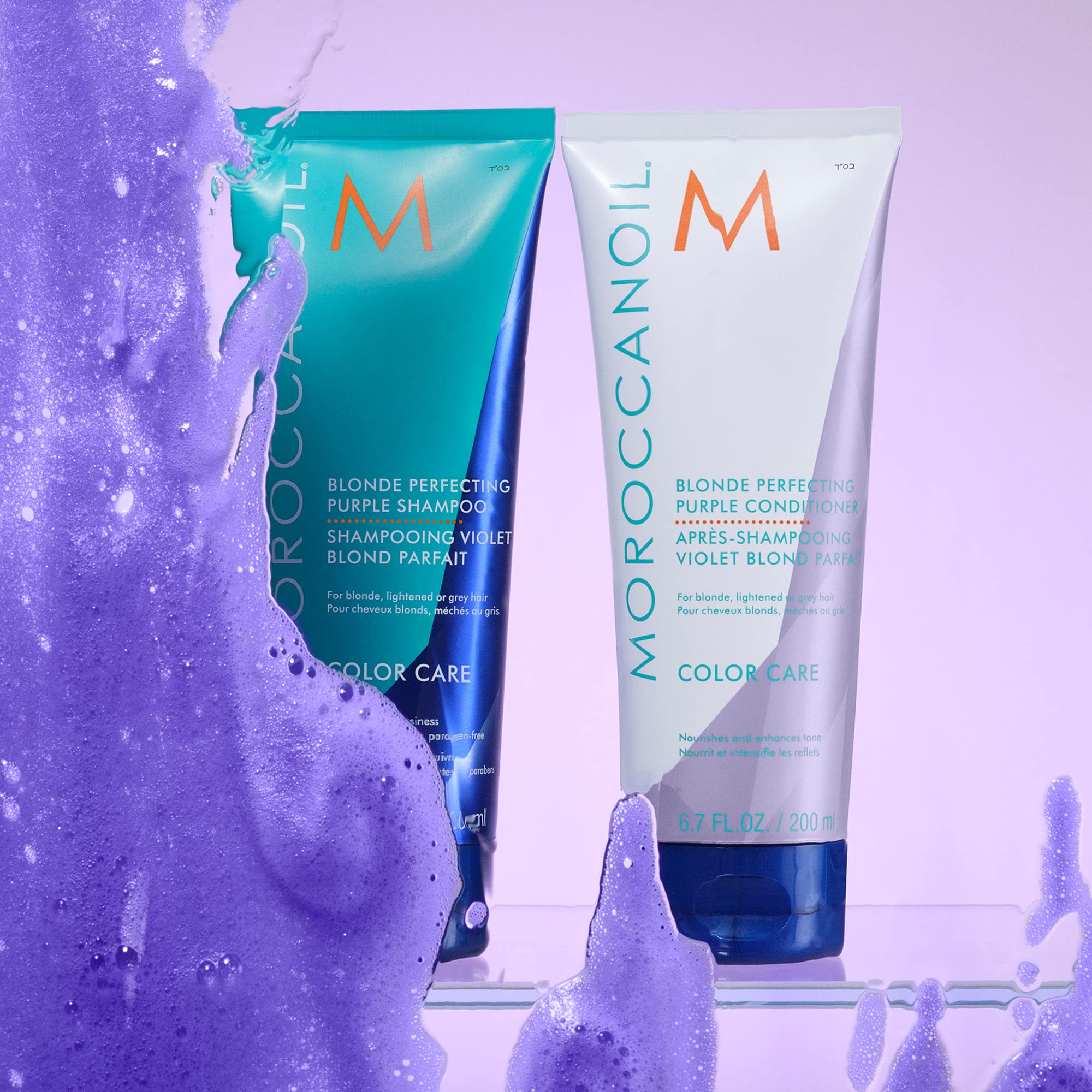 Moroccanoil Blonde Perfecting Purple Conditioner 200ml for Blonde, Lightened, and Grey Hair 6