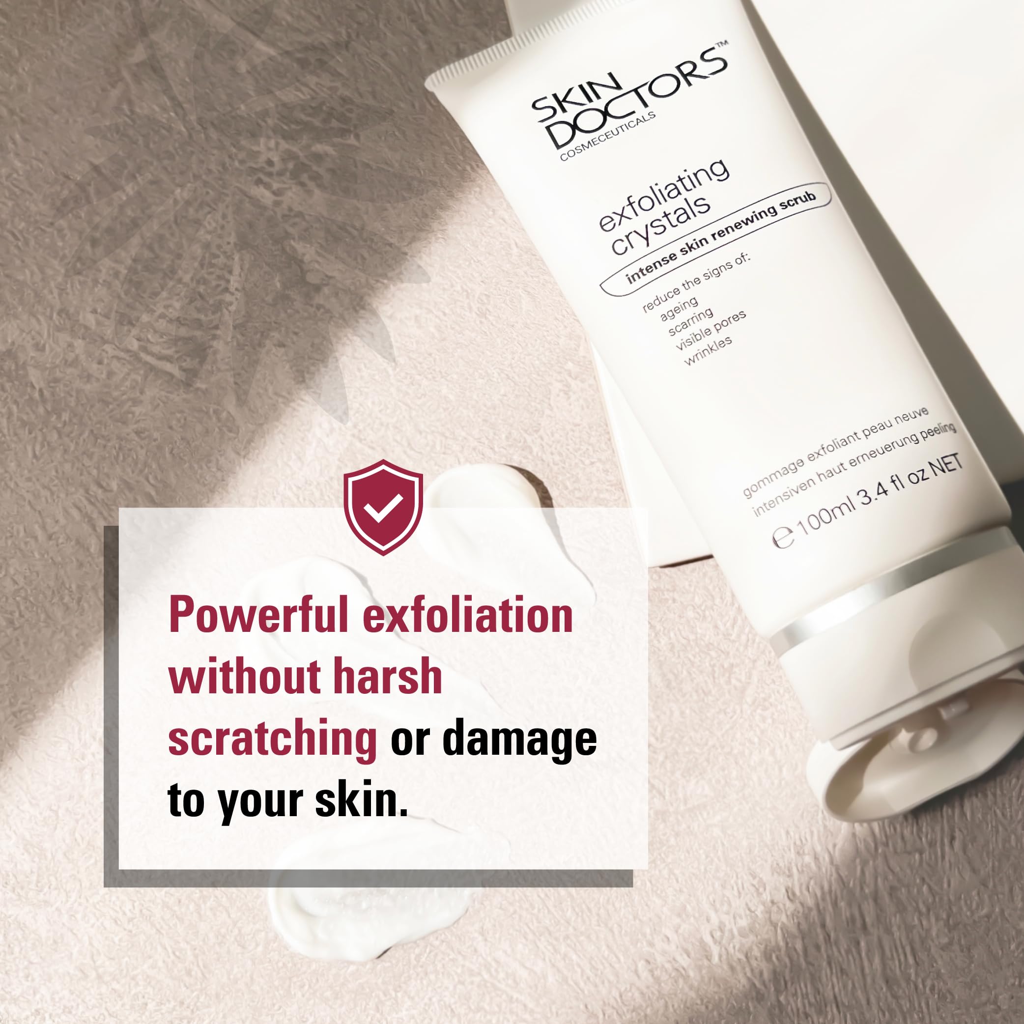 Skin Doctors Exfoliating Crystals for Face & Body, Reduces Ageing, Scarring & Blemishes - 100ml 5