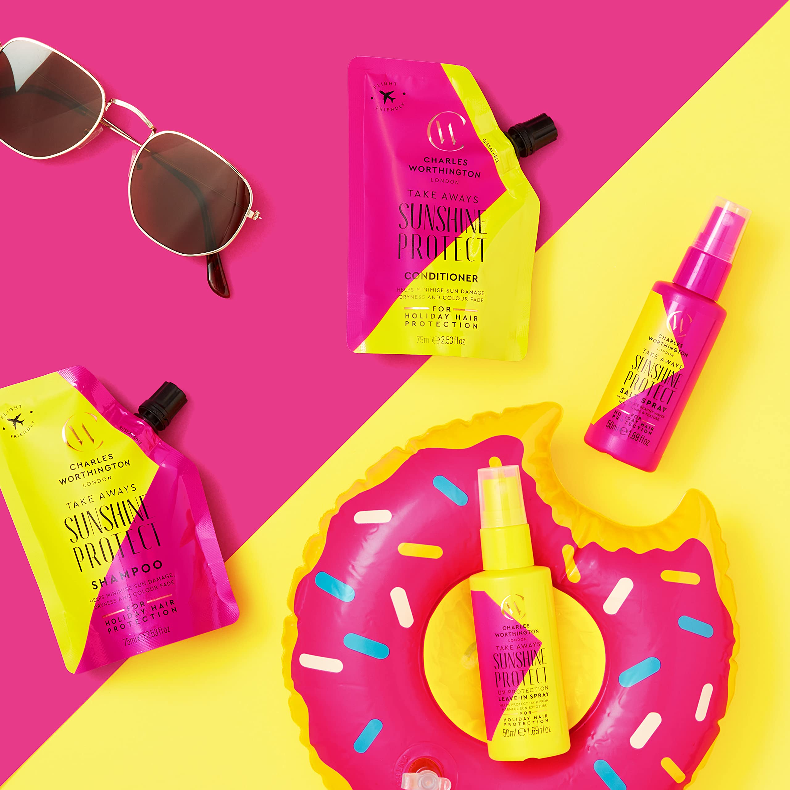 Charles Worthington Sunshine Protect UV Leave-In Spray for Frizz Control and Hydration 3