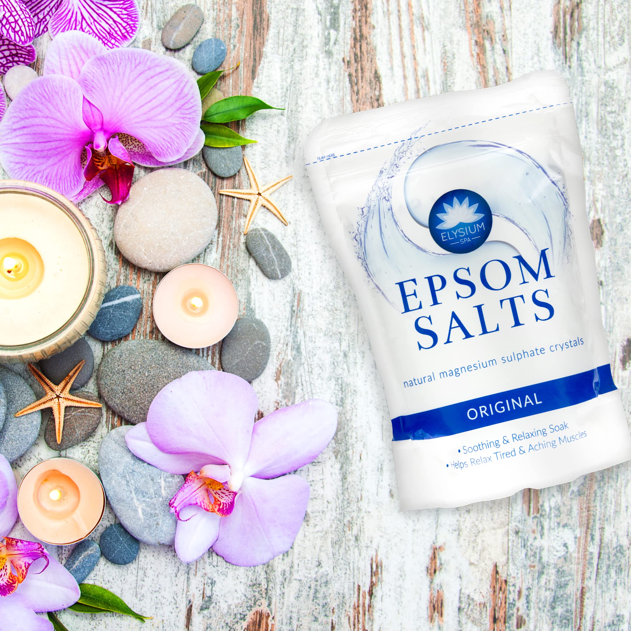 Elysium Spa Natural Original Epsom Salts for Muscle Relief and Sleep, 450g 4
