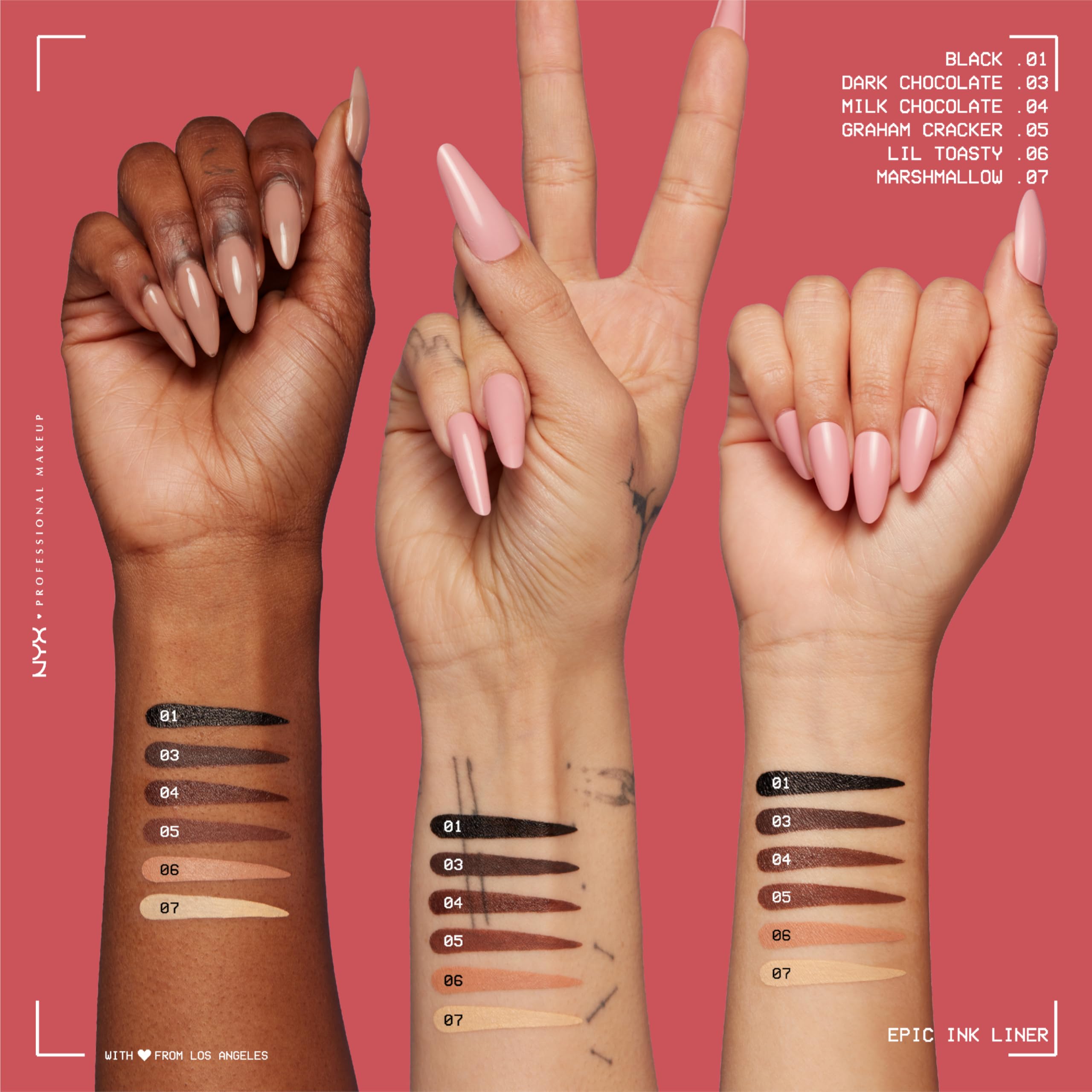 NYX Professional Makeup Epic Ink Waterproof Liquid Eyeliner Pen with Brush Tip 3