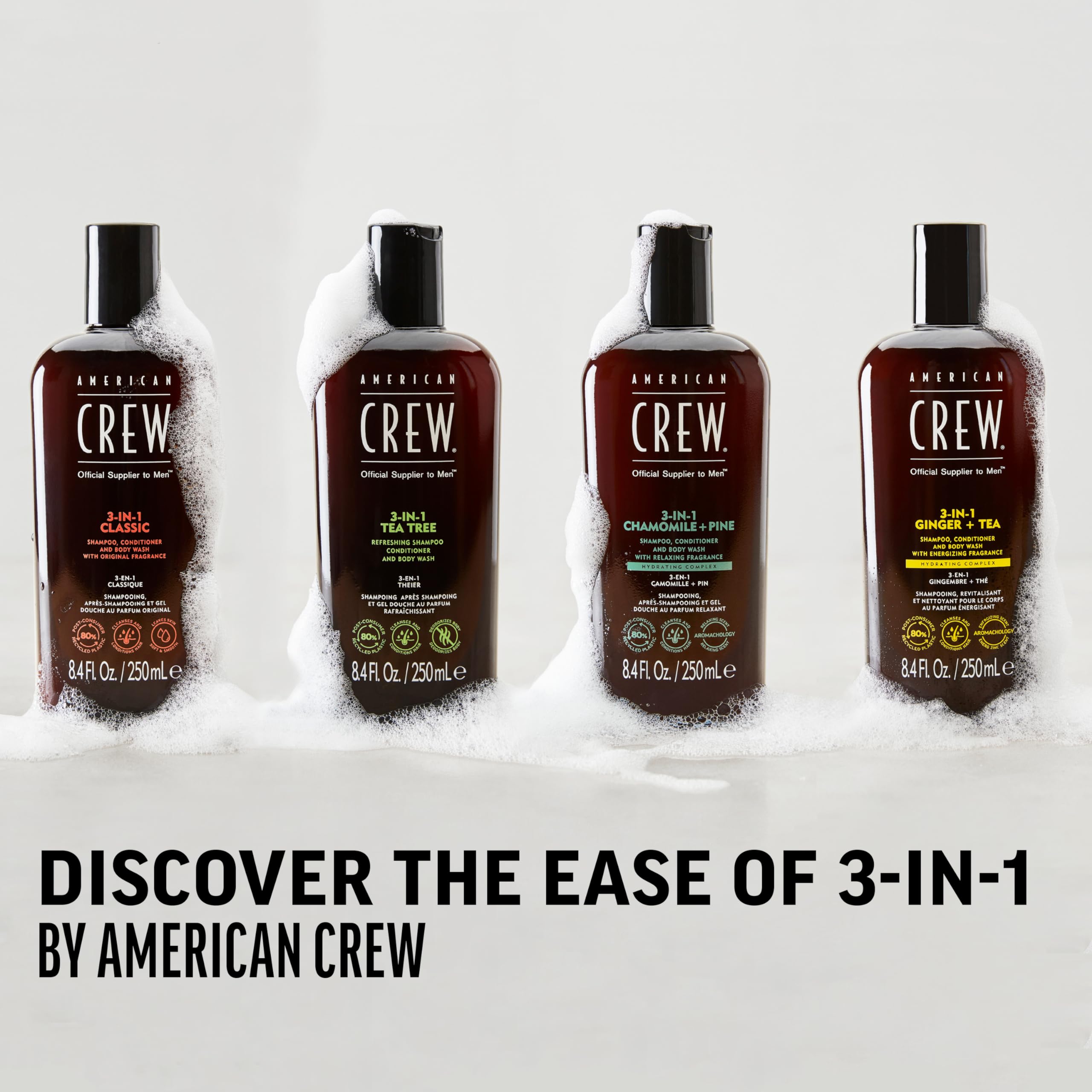 American Crew 3-In-1 Shampoo, Conditioner & Body Wash for Men - 450ml 5