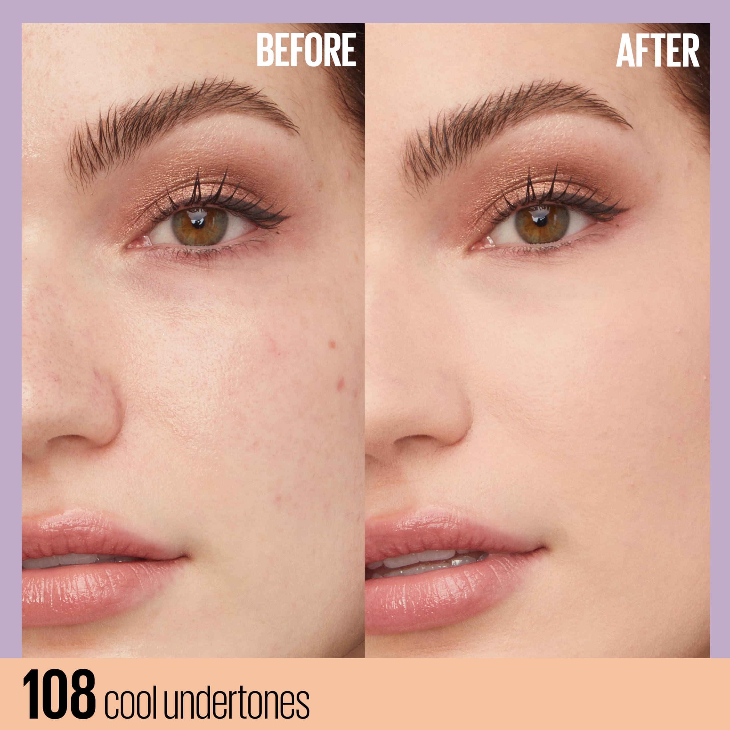 Maybelline New York Super Stay Lumi-Matte Foundation 30HR Wear, Medium-Full Coverage, Shade 108 3