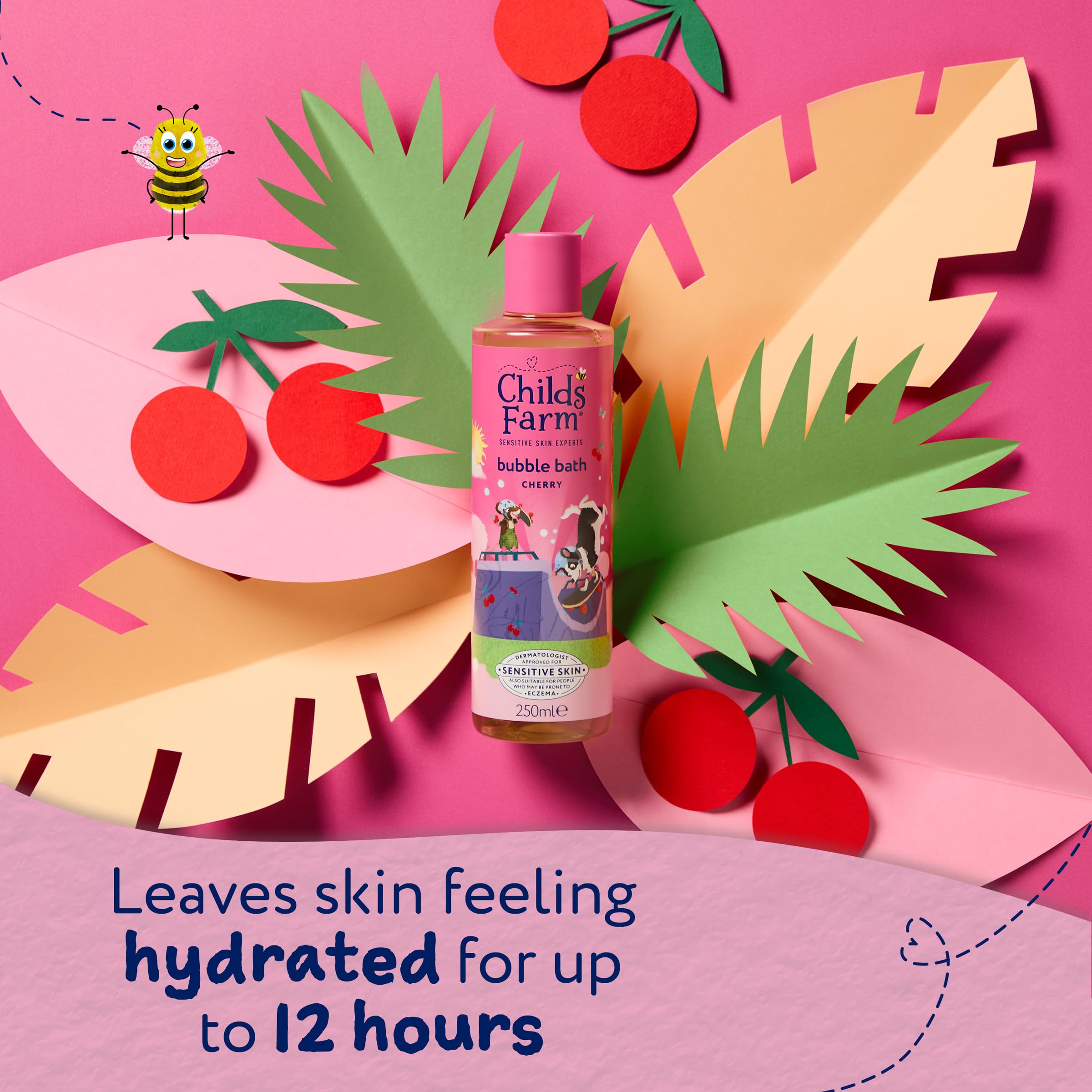 Childs Farm Kids Cherry Bubble Bath | Sulfate-Free & Kind to Sensitive Skin 5