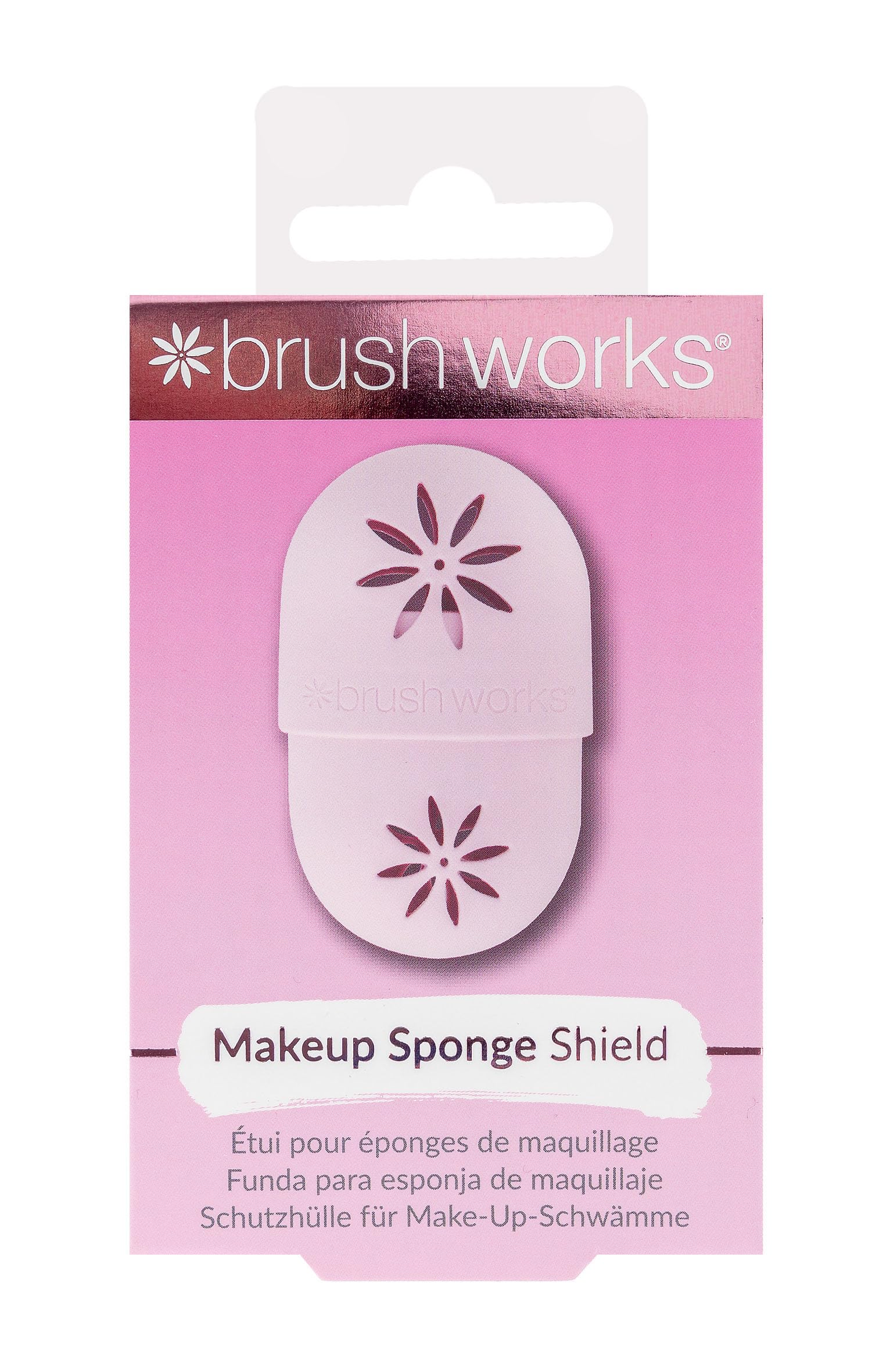 Brushworks Makeup Sponge Shield Silicone Holder for Hygienic Drying and Travel