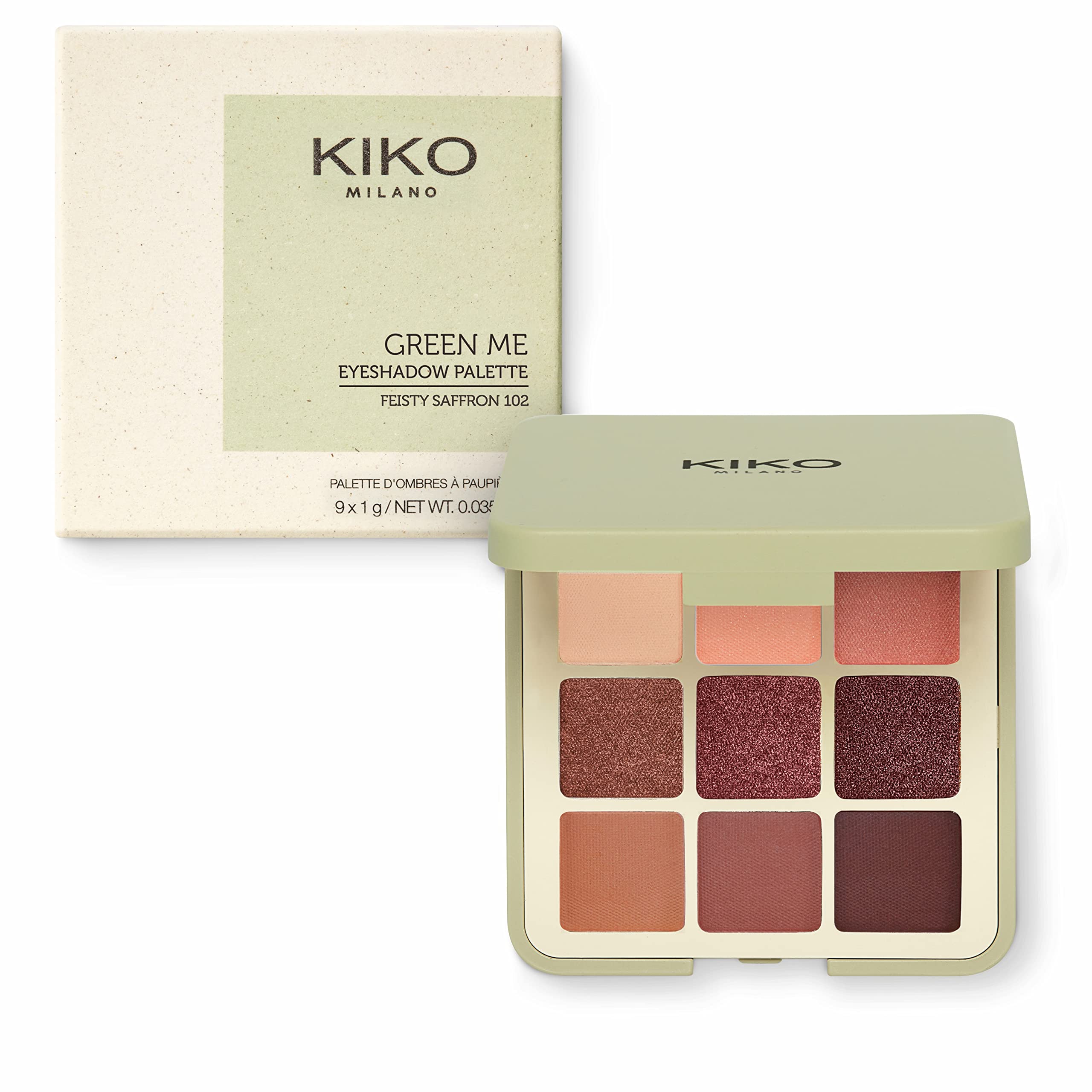 KIKO Milano Green Me Eyeshadow Palette 102 with 9 Multi-Finish Shades 3