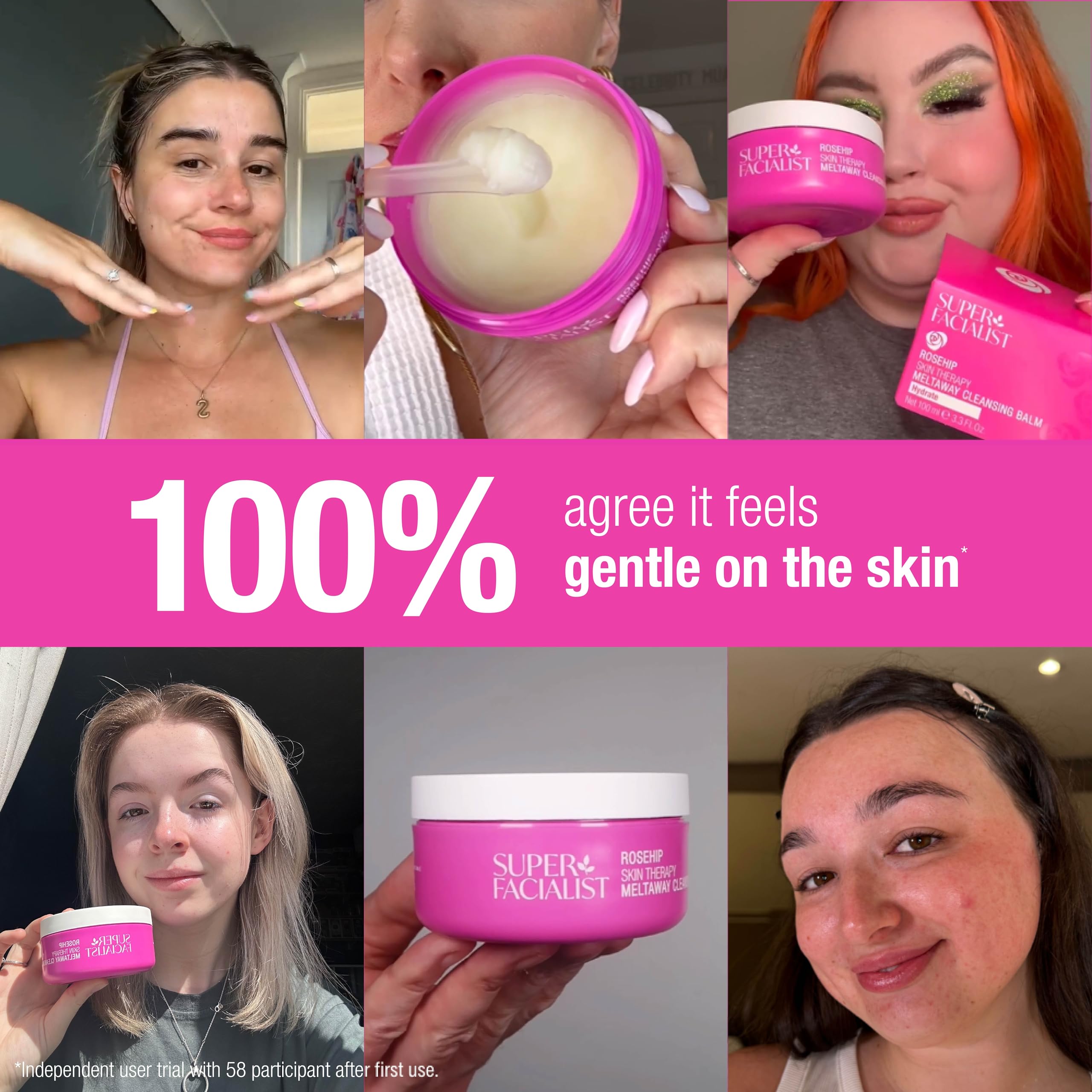 Super Facialist Rosehip Meltaway Cleansing Balm - Makeup Remover with Hyaluronic Acid 6