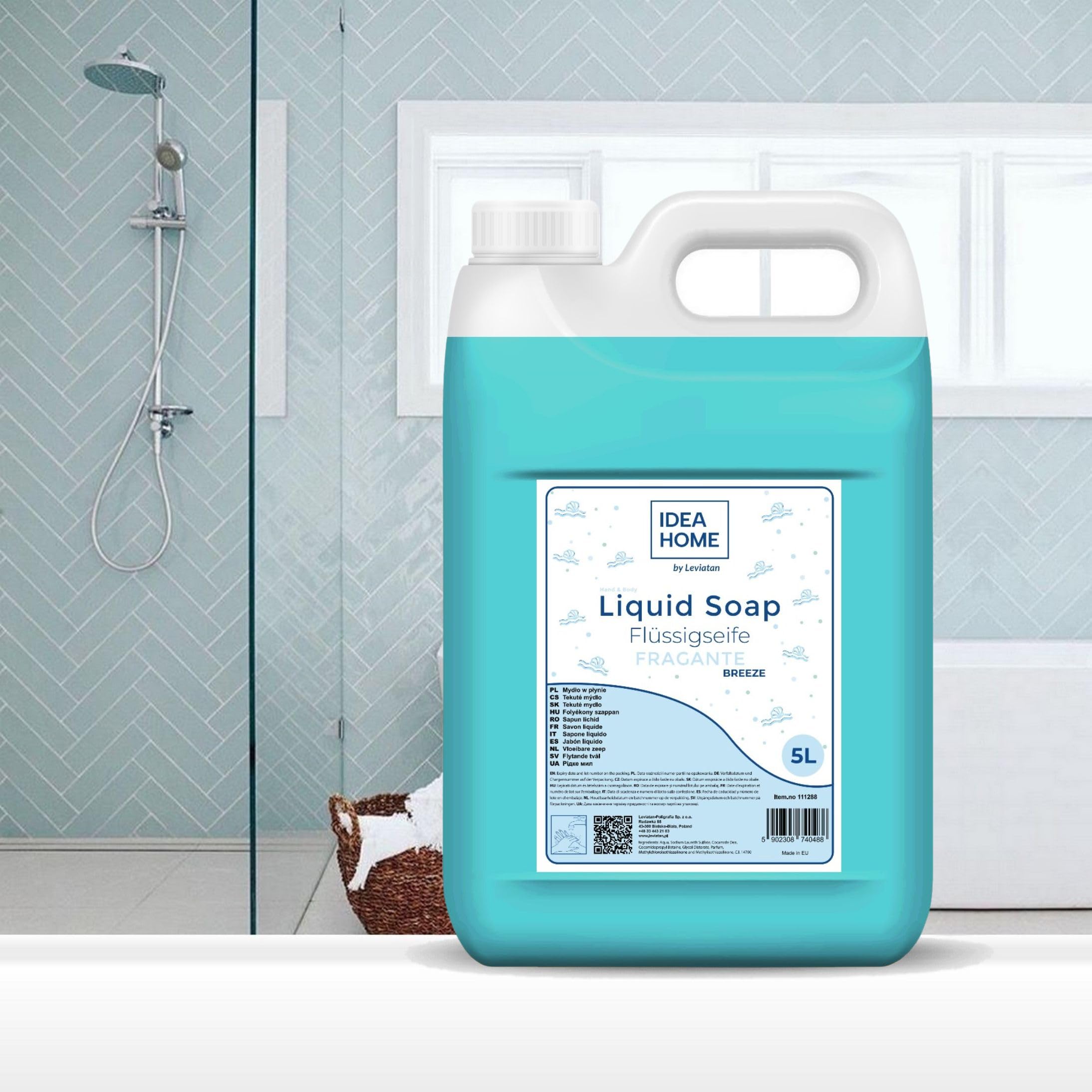 IDEA HOME Liquid Hand Soap 5L - Creamy Formula Rich in Vitamins and Minerals - Breeze Scent 6