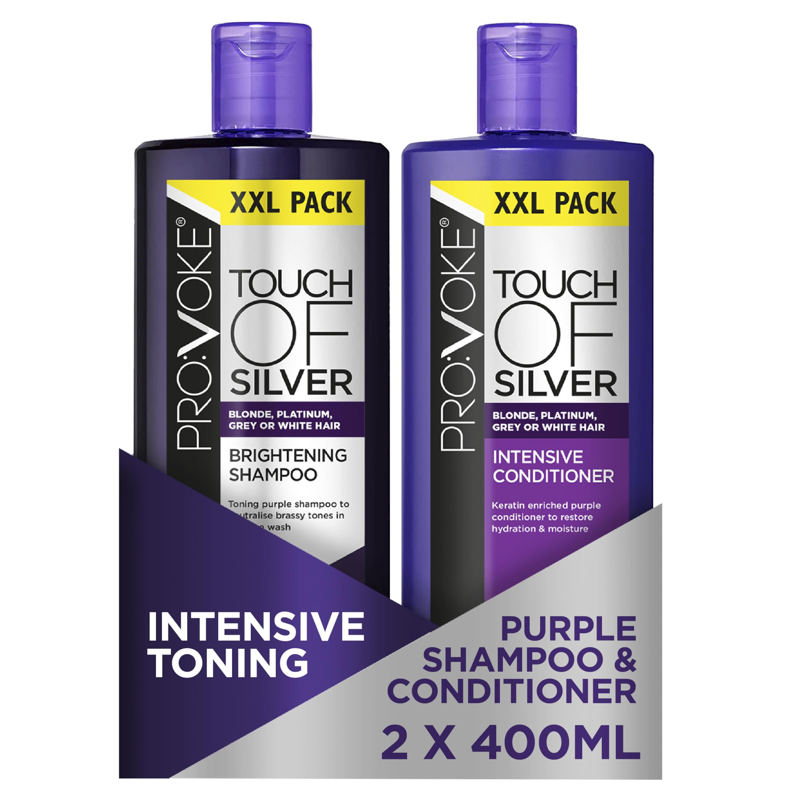 PROVOKE Touch Of Silver Aufhellendes Lila Shampoo &amp; Intensiv-Spülung