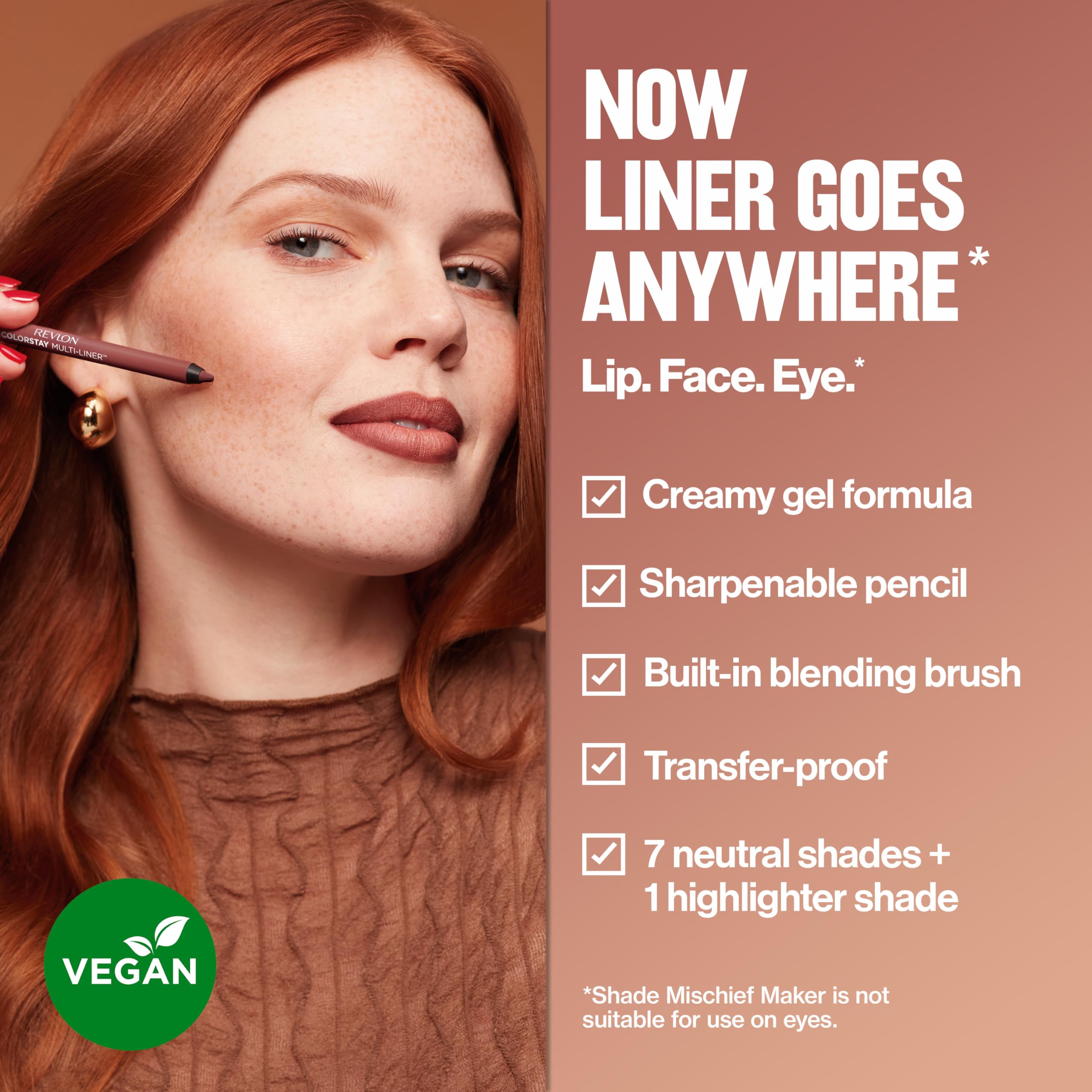 Revlon ColorStay Multi-Liner: Transfer-Proof Lip, Eye & Face Liner with Blending Brush 3