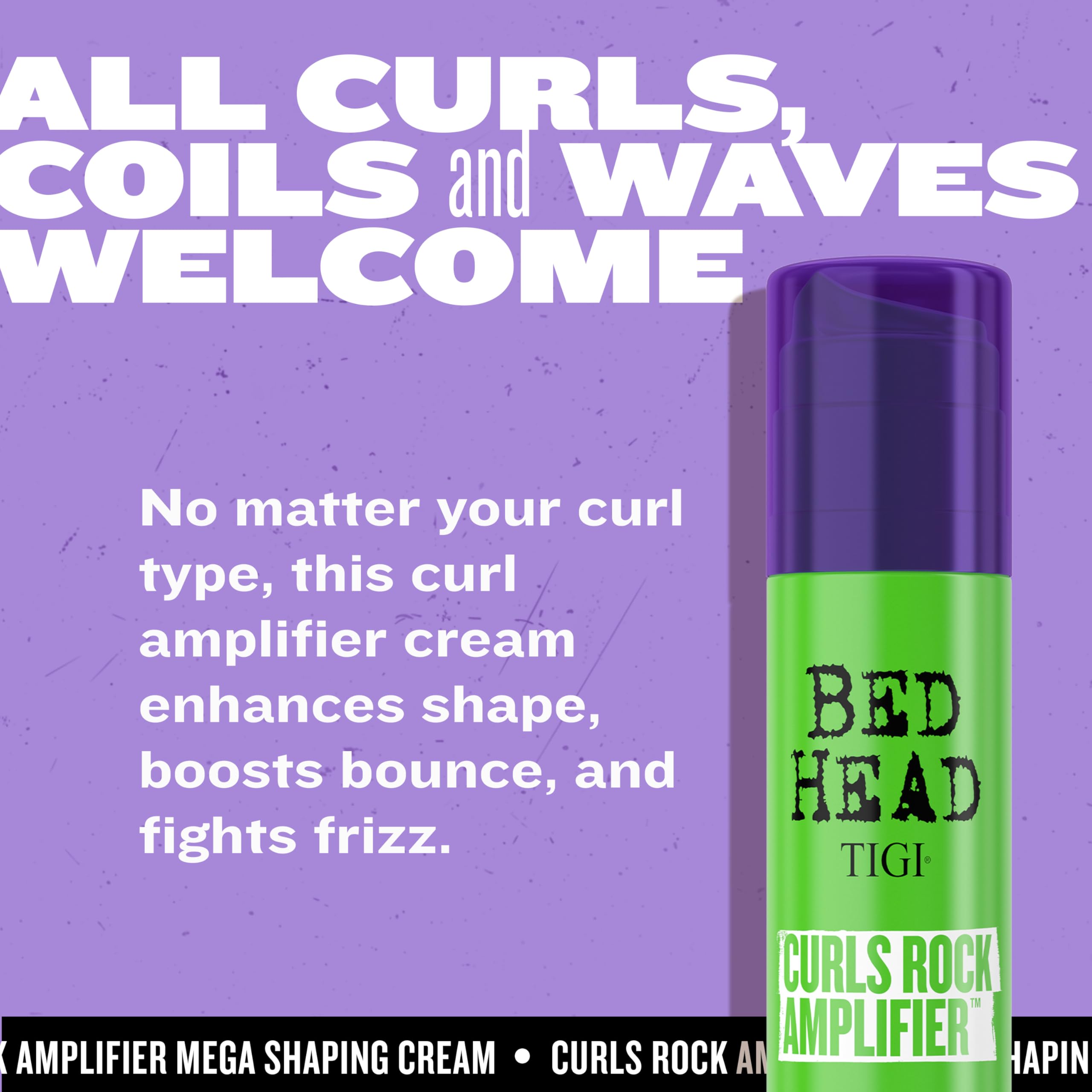 Bed Head by TIGI Curls Rock Amplifier – Lockenformende und -definierende Creme mit 6