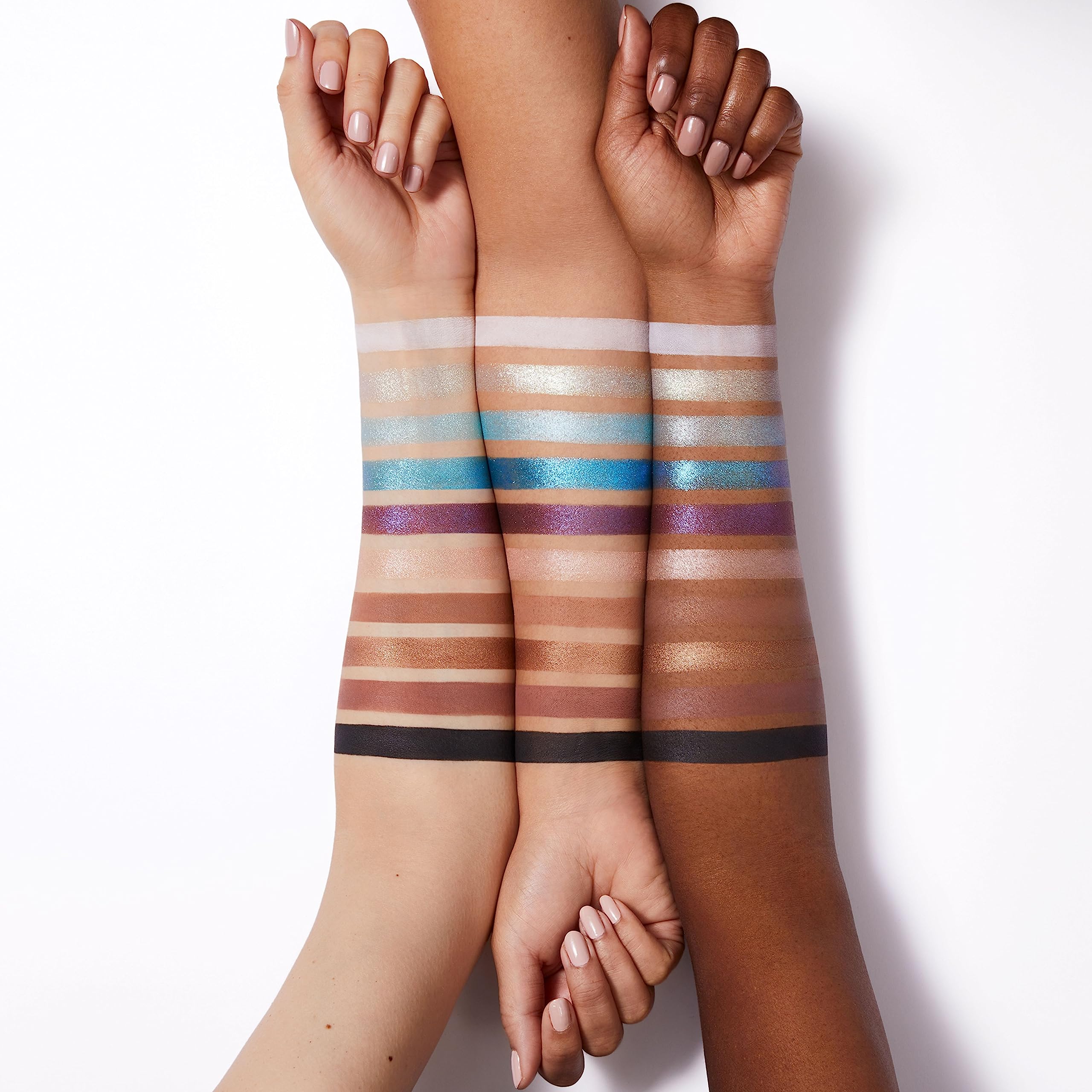 elf Perfect 10 Lidschattenpalette, zehn hochpigmentierte, leuchtende Farben, geschmeidige, cremige und leicht verblendbare Formel, vegan und tierversuchsfrei, intergalaktisch 4