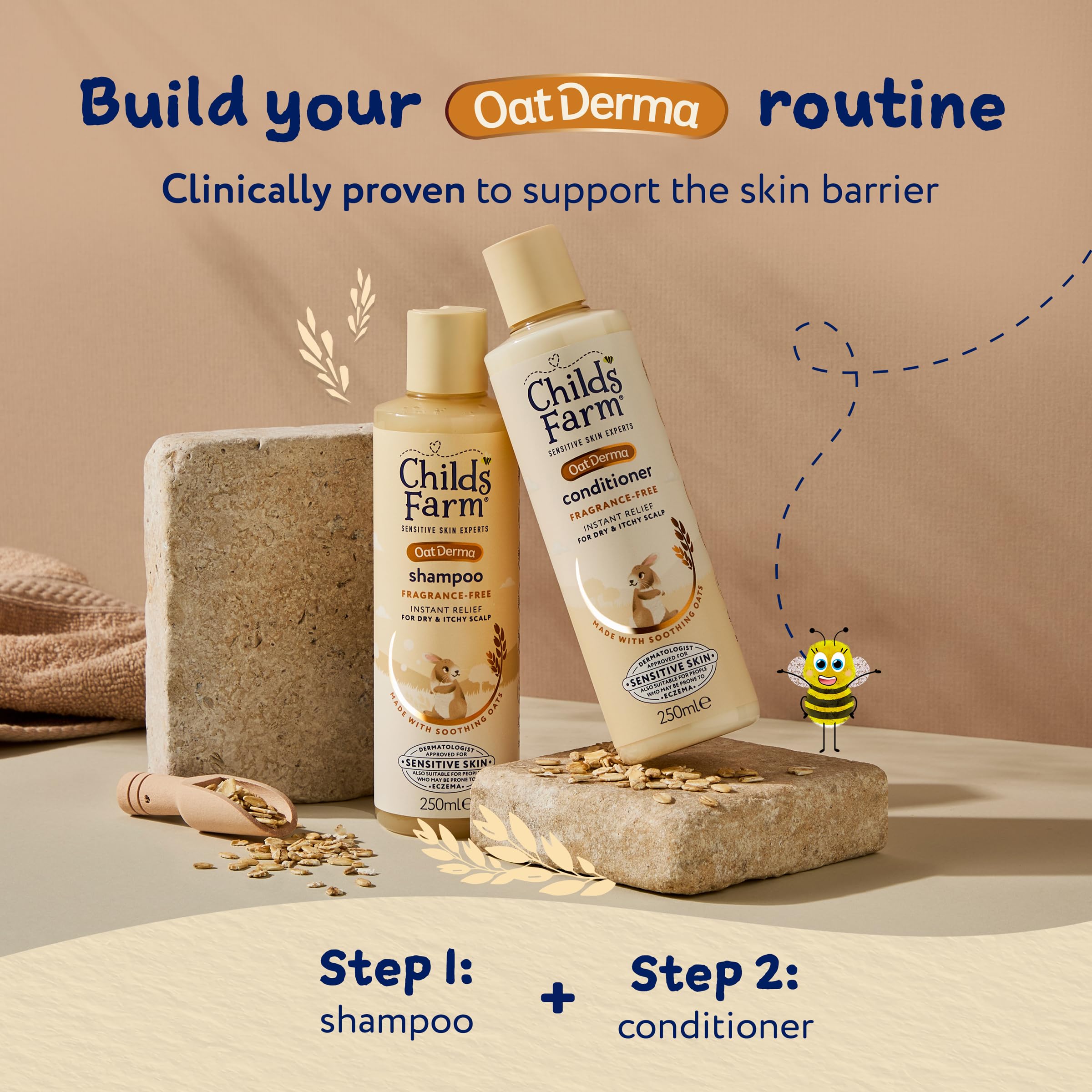 Childs Farm OatDerma Fragrance-Free Hair Conditioner for Dry & Itchy Scalps (0+ Months) 6