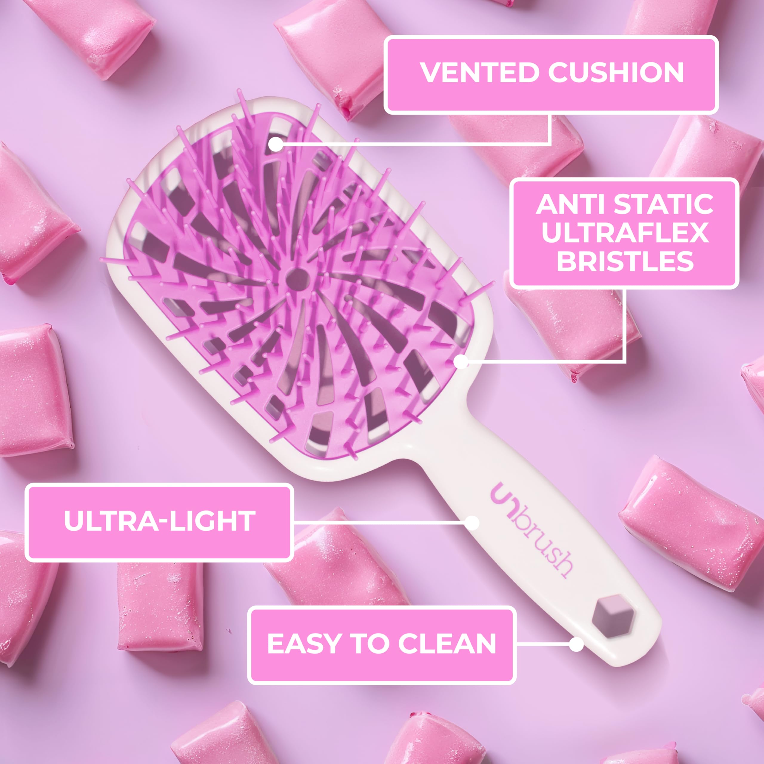 FHI Heat UNbrush Plus Detangling Brush for Gentle Use on Wet or Dry Fine, Fragile, Curly Hair 6