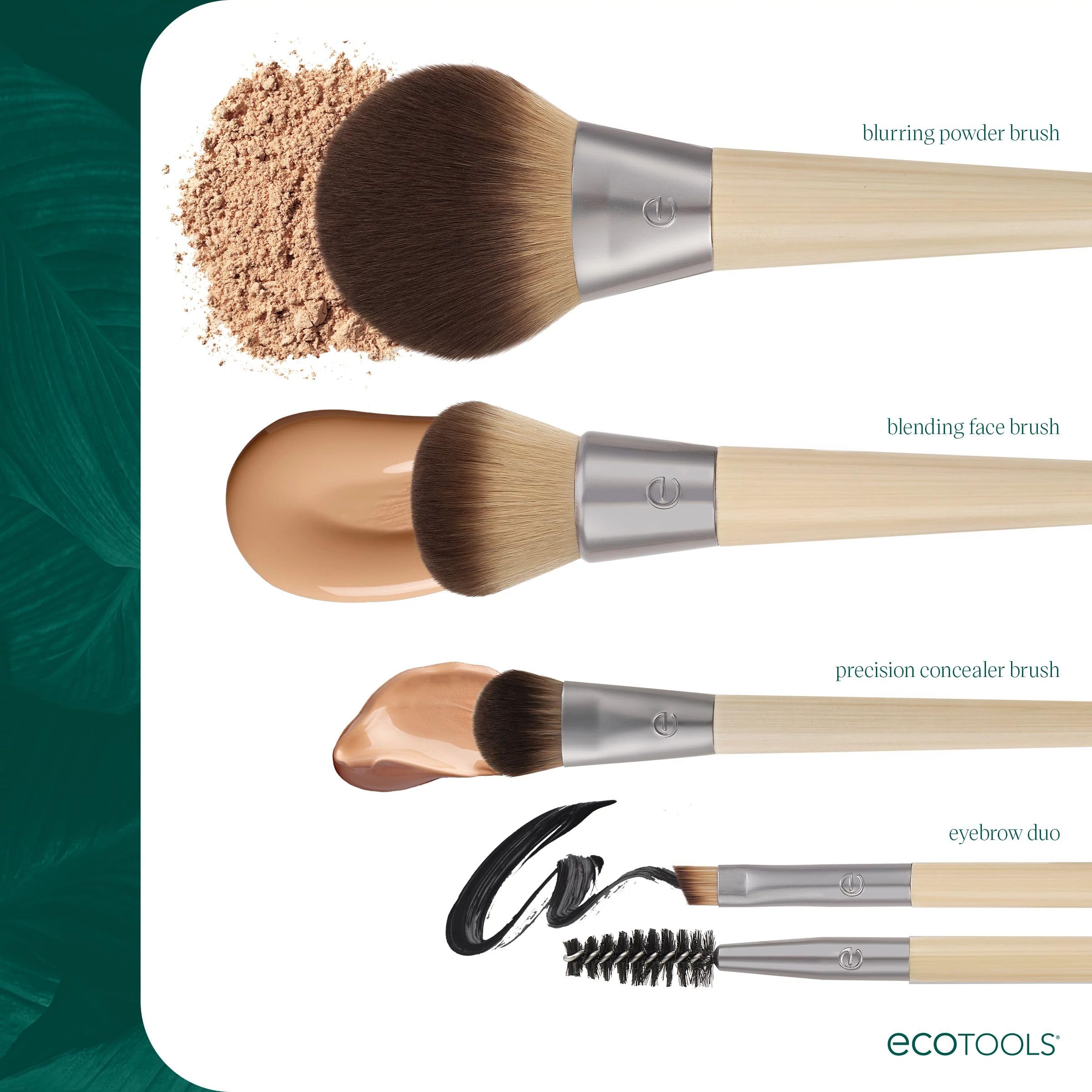EcoTools Blending Face Makeup Brush for Liquid, Cream Foundation & Bronzer 6