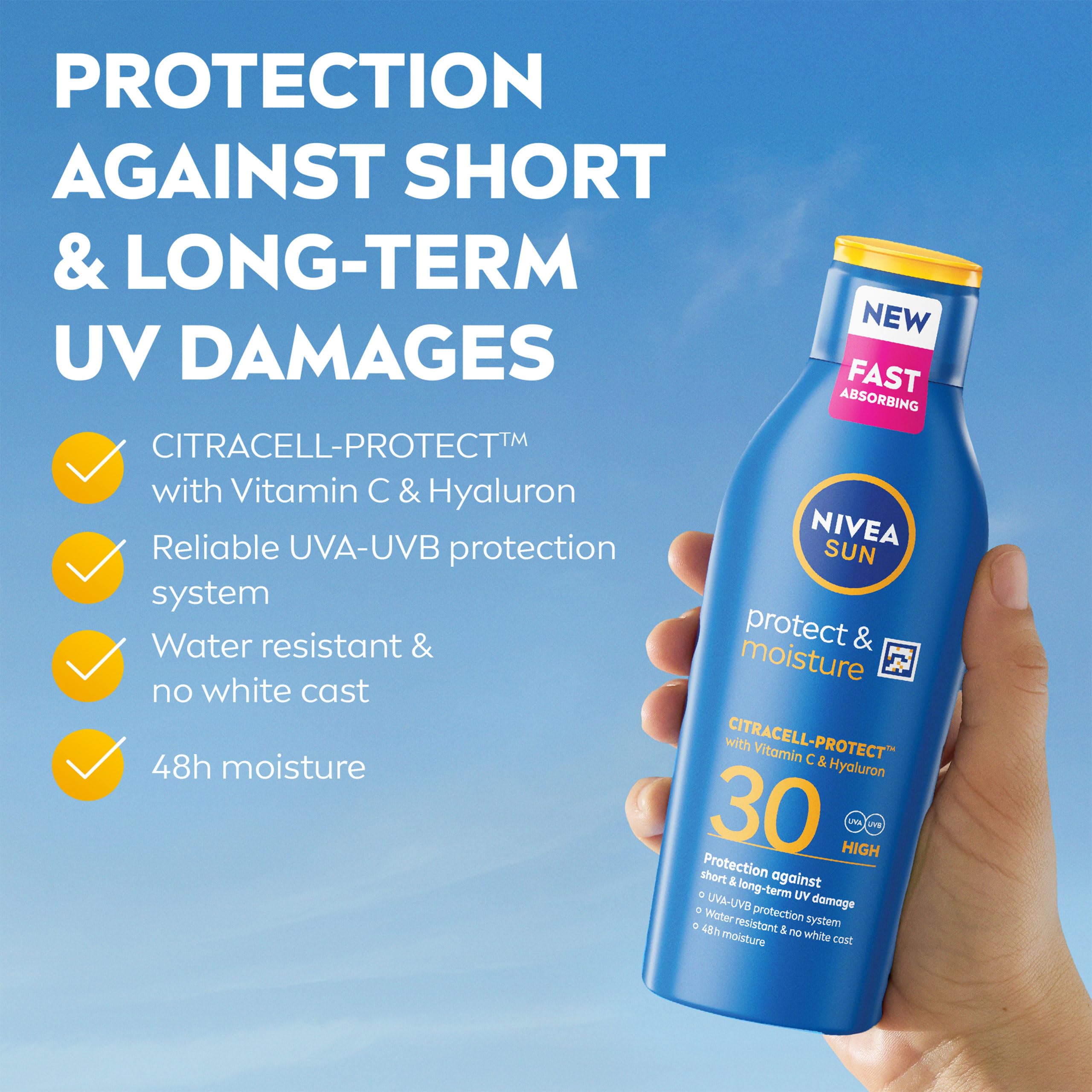 NIVEA SUN Protect & Moisture Sun Lotion SPF 30 (400 ml) - UVA/UVB Protection 5