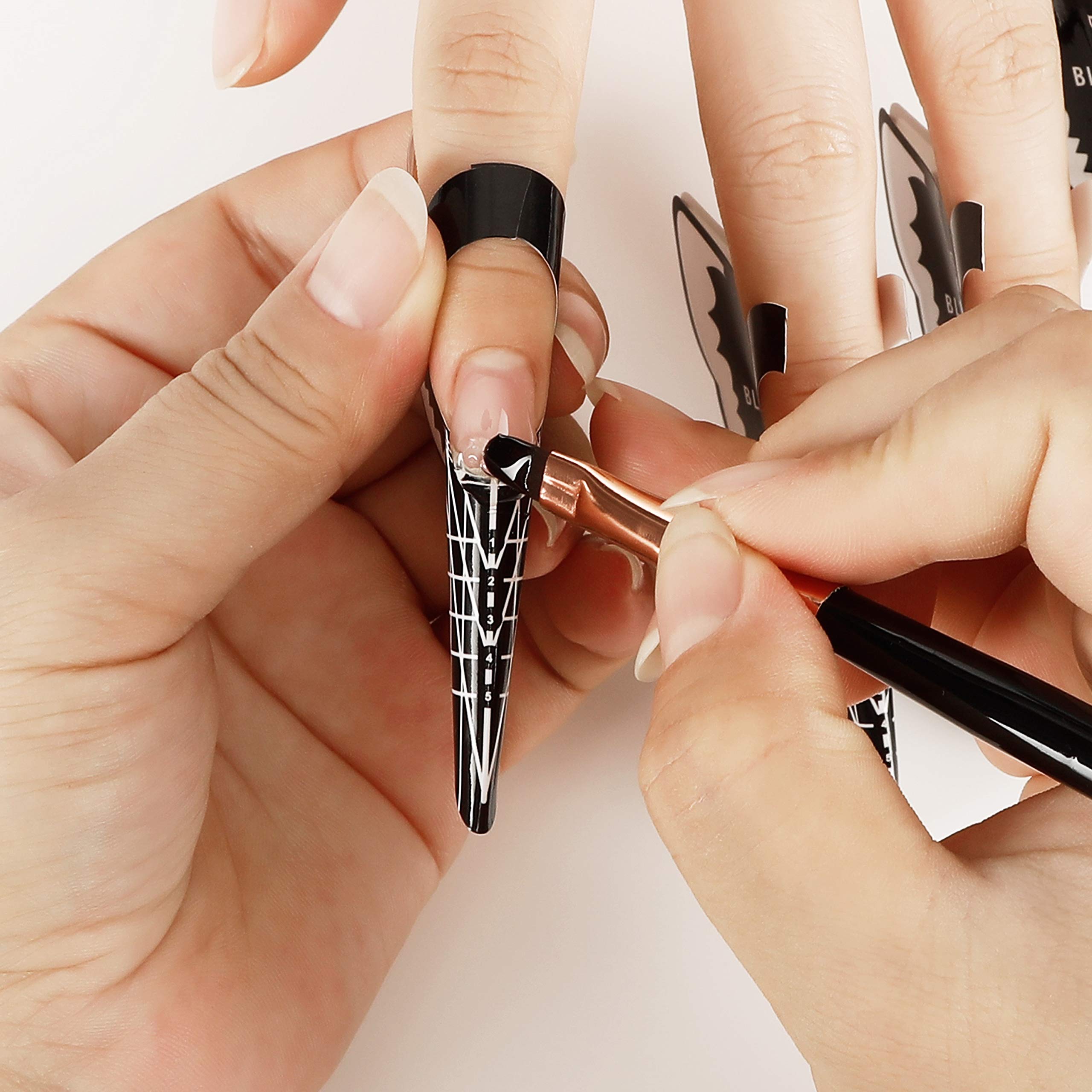 BLUESKY Nail Forms for Builder Gel, Poly Gel, Gum Gel & Acrylic Nail Extensions - Pack of 50 3