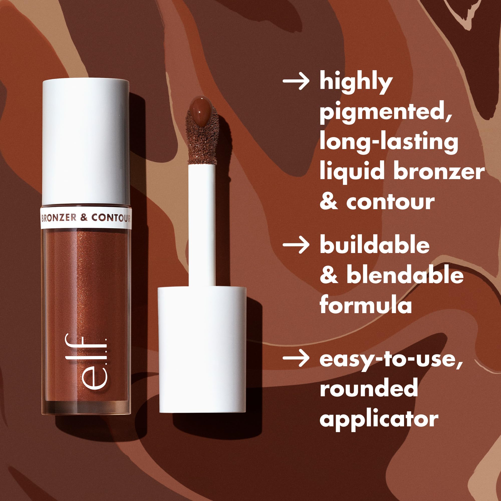 e.l.f. Camo Liquid Bronzer & Contour - 9 Deep/Rich for Sculpted Glow 4