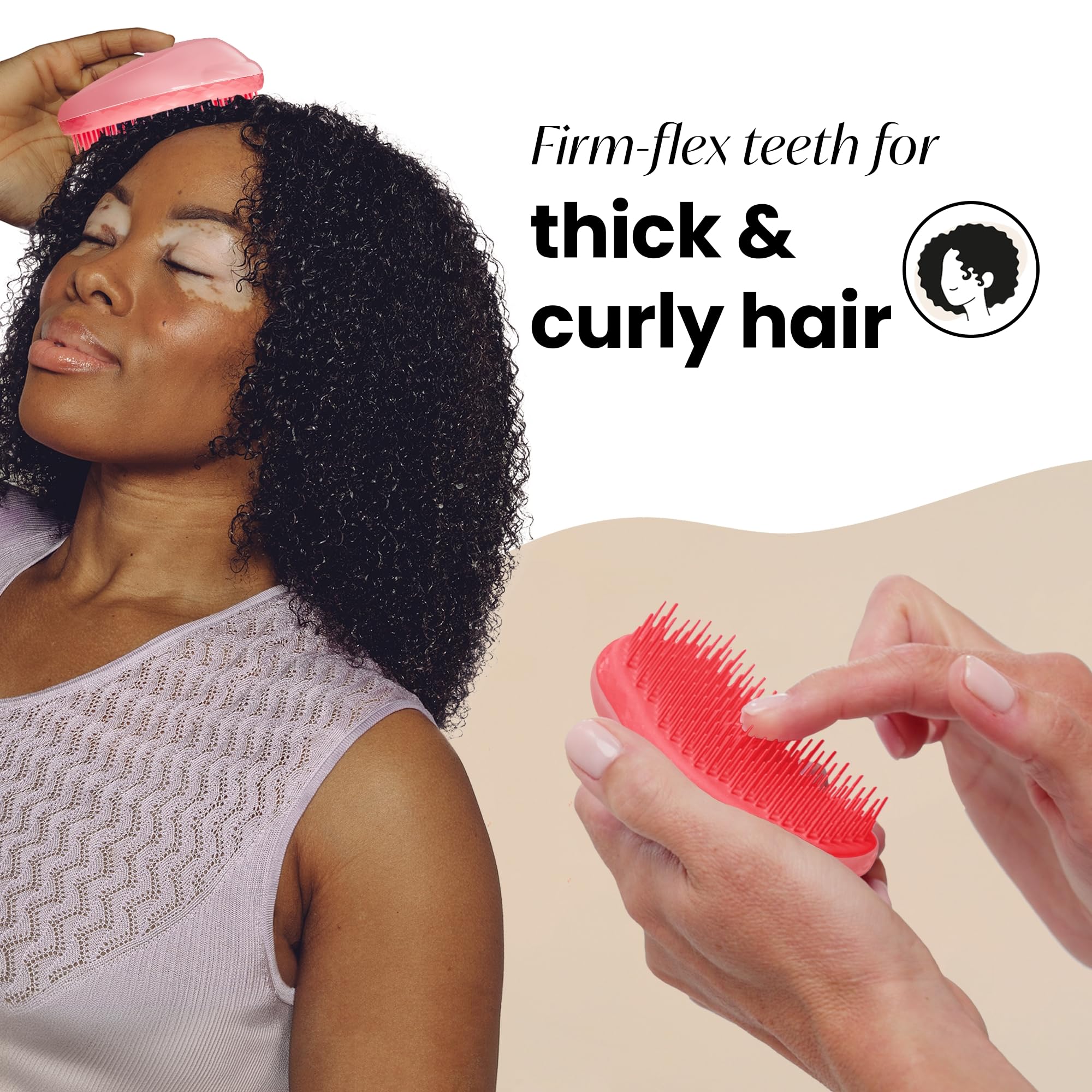 Tangle Teezer The Thick & Curly Detangling Hairbrush - Strong Two-Tiered System 3