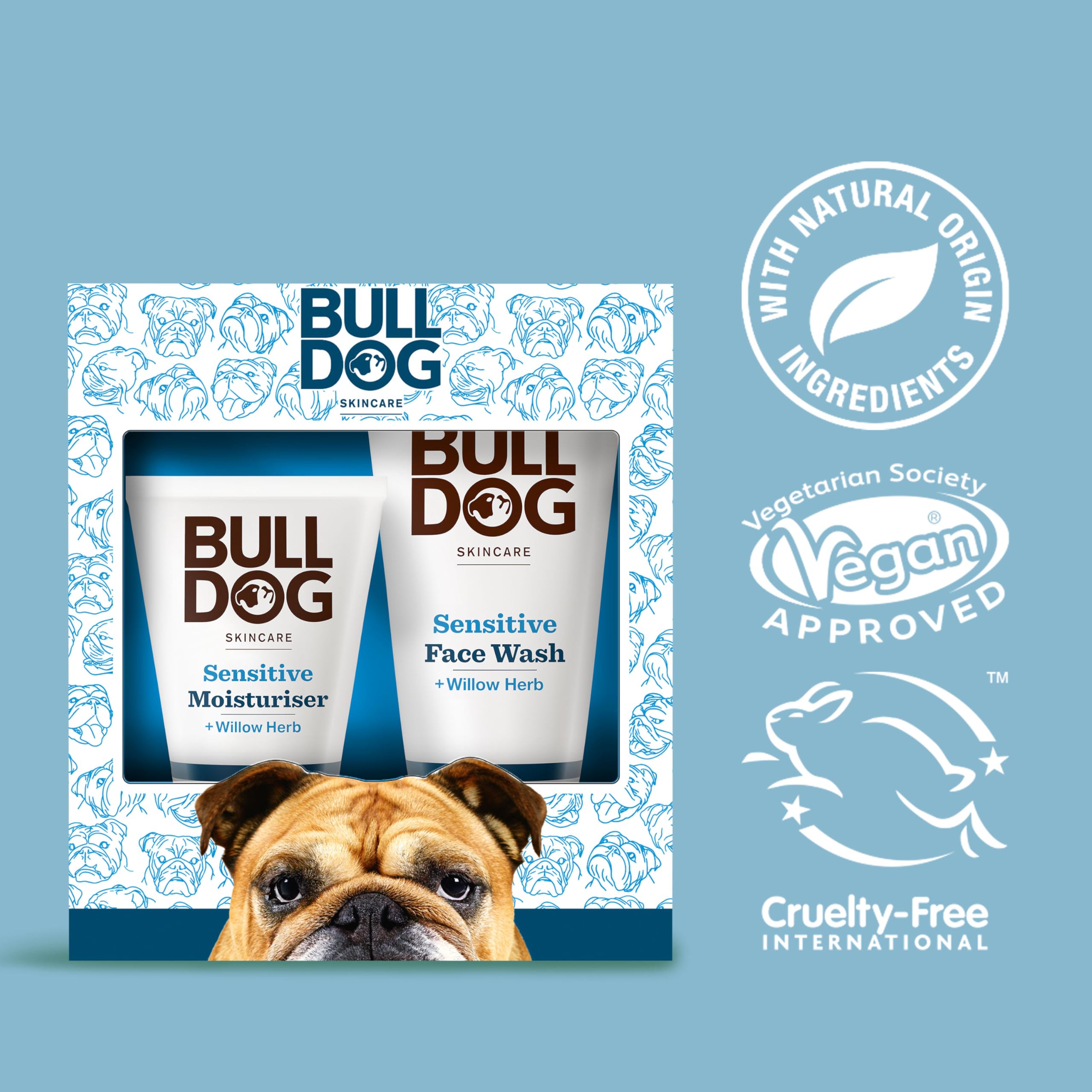 BULLDOG Skincare Sensitive Duo Gift Set: Face Wash & Moisturiser for Men 5